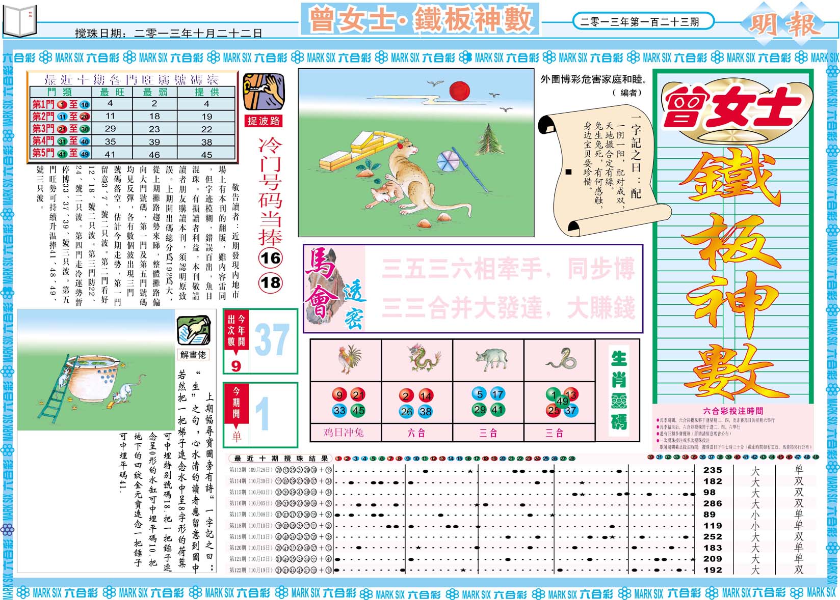 曾女士铁板神数