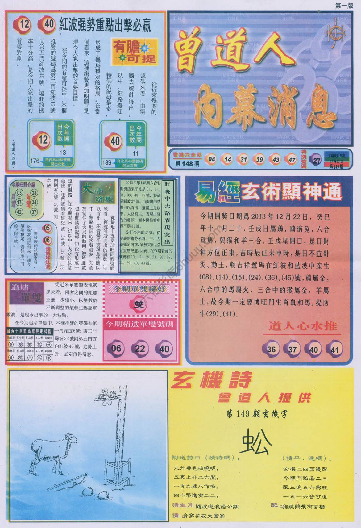 曾道人内幕消息