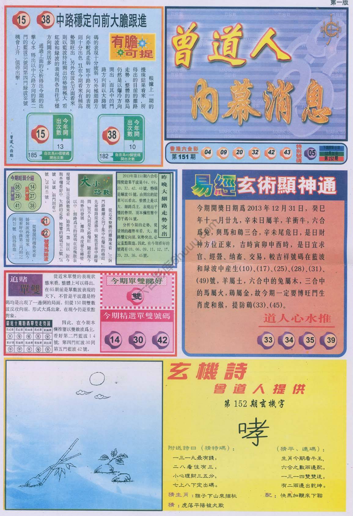 曾道人内幕消息