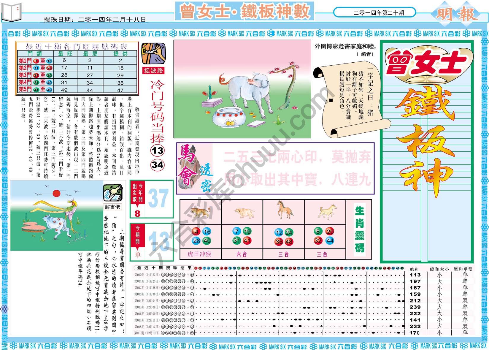 曾女士铁板神数