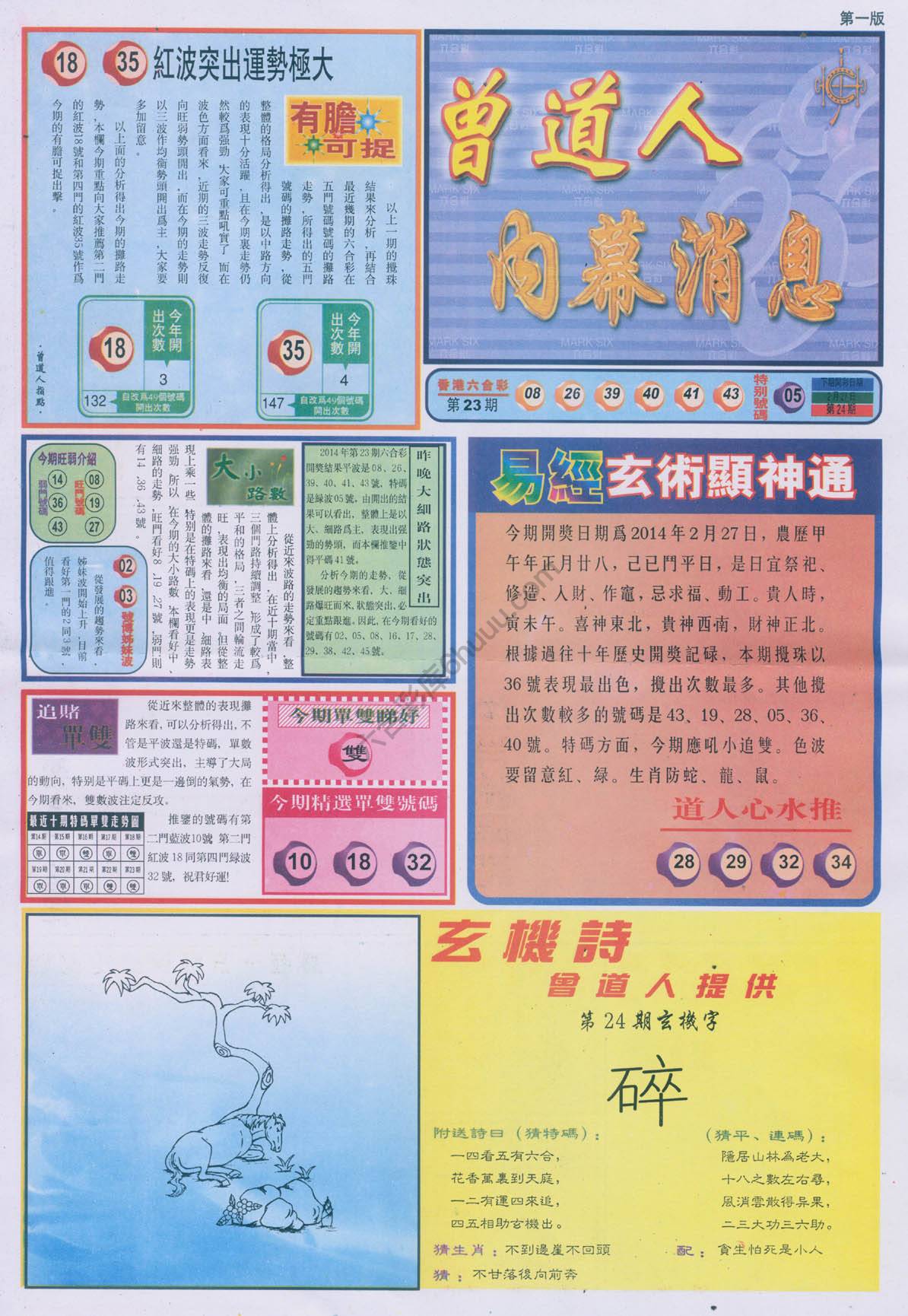 曾道人内幕消息