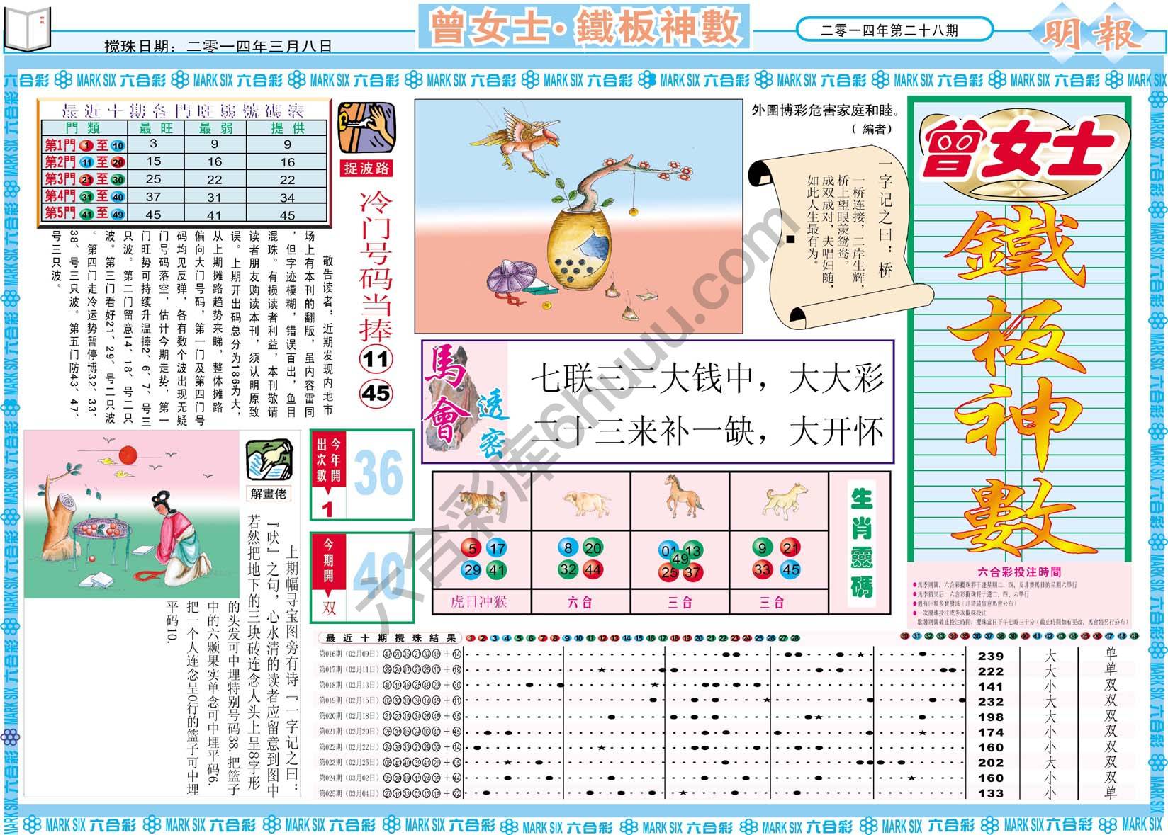 曾女士铁板神数