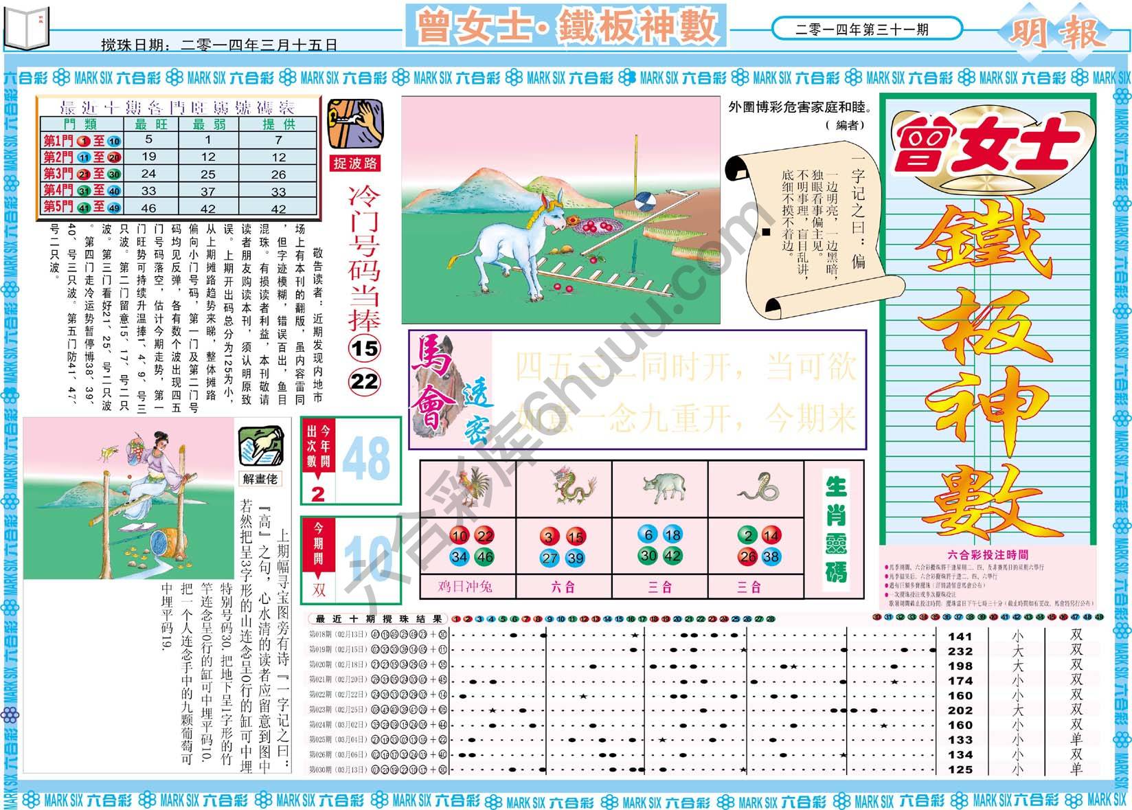 曾女士铁板神数