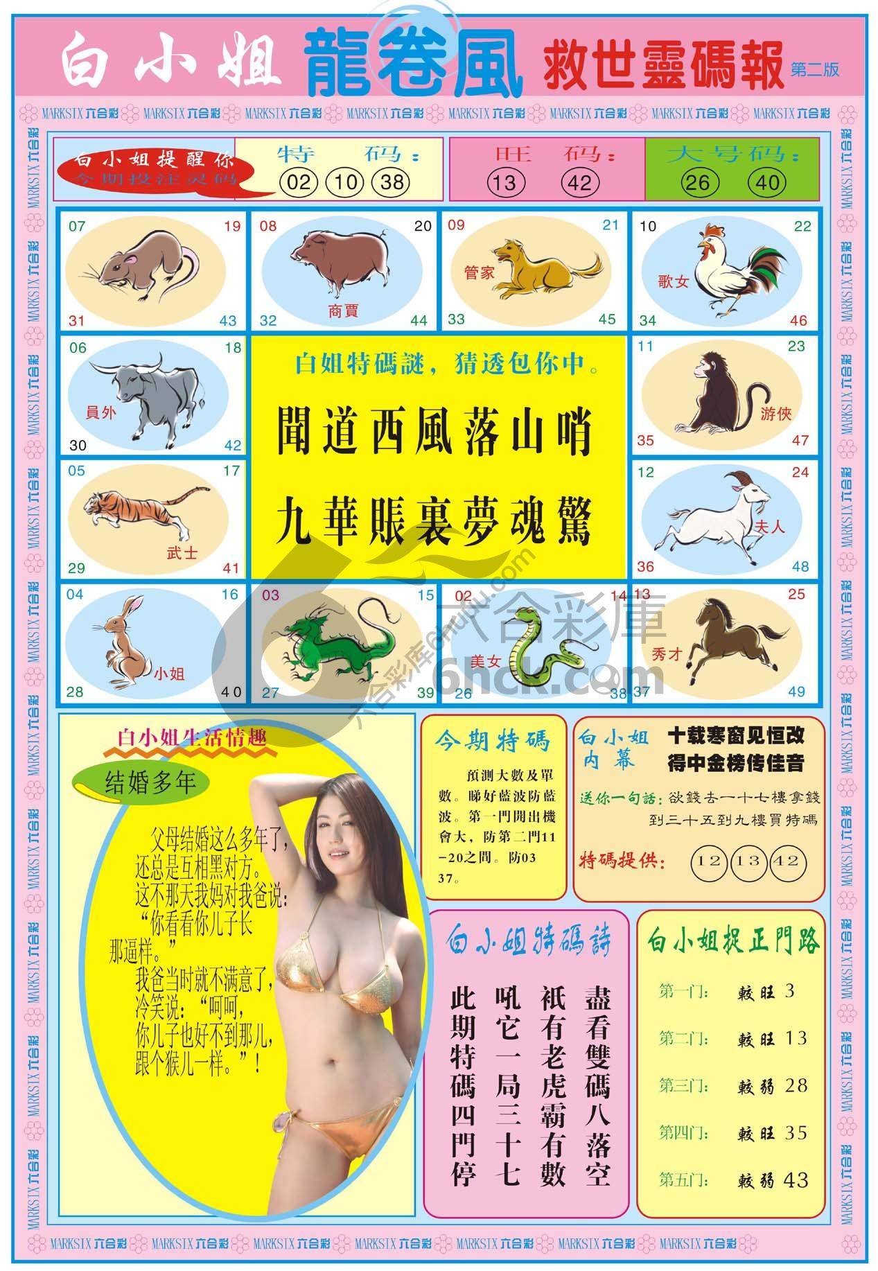 白小姐救世灵码报