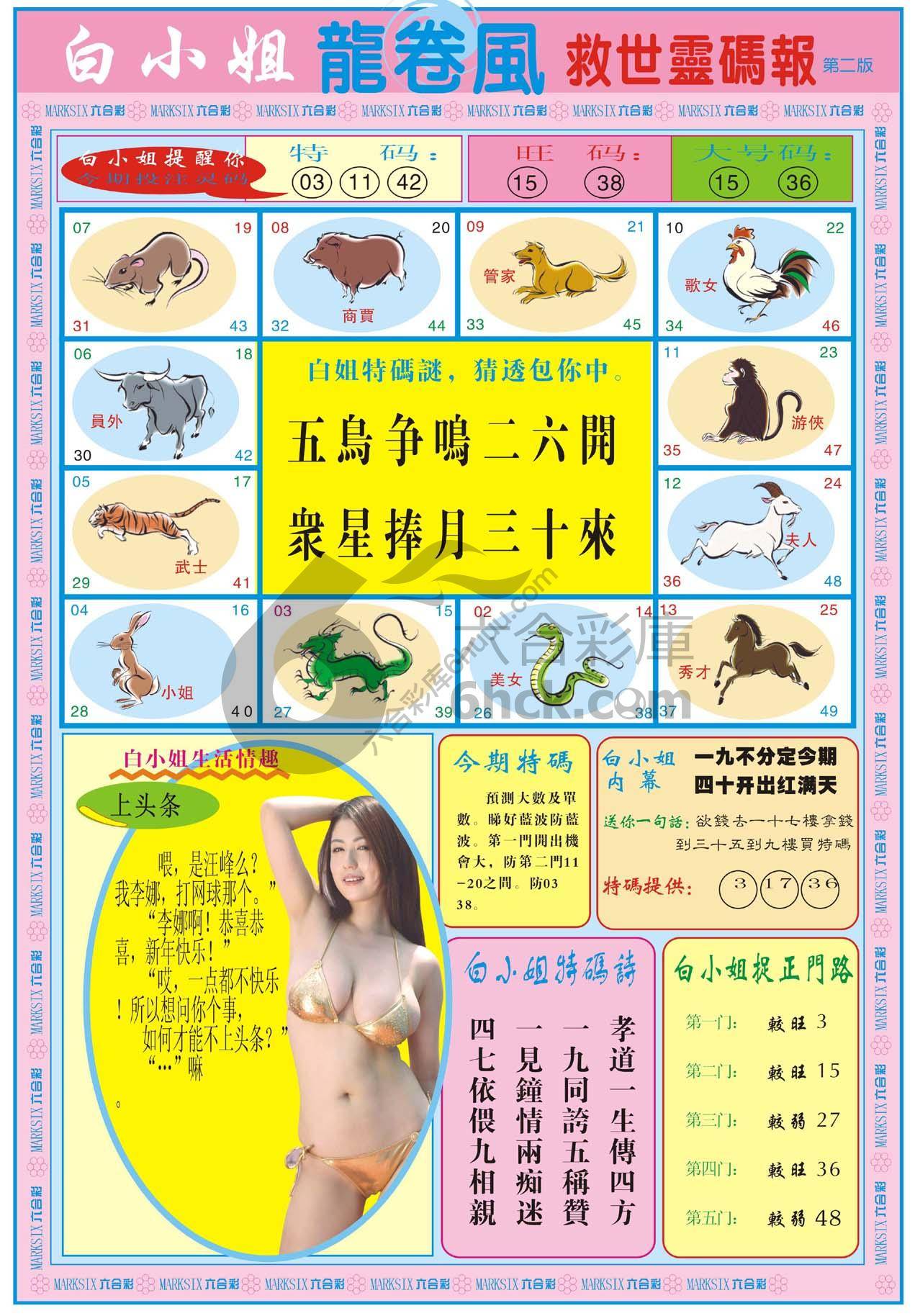 白小姐救世灵码报