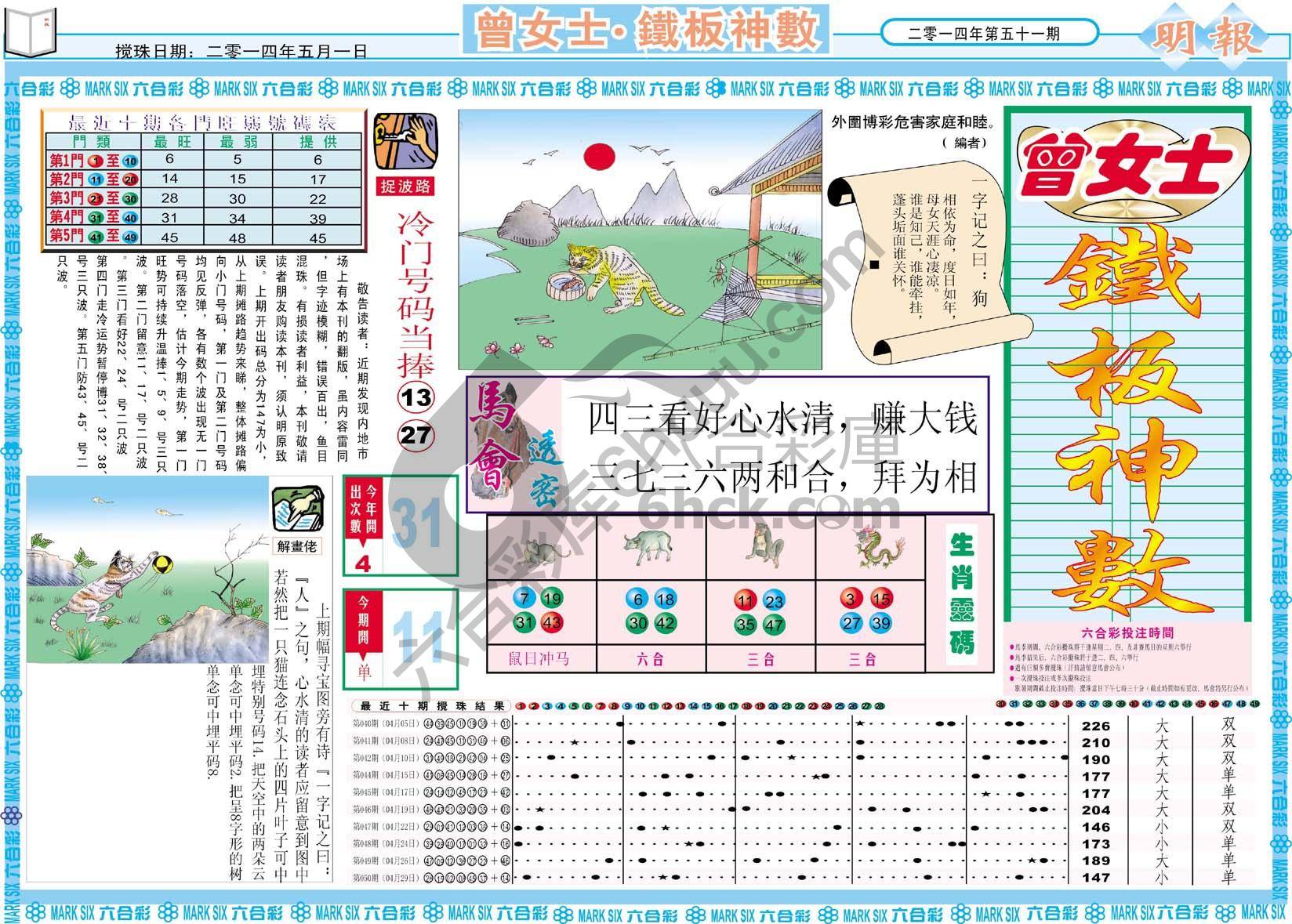 曾女士铁板神数