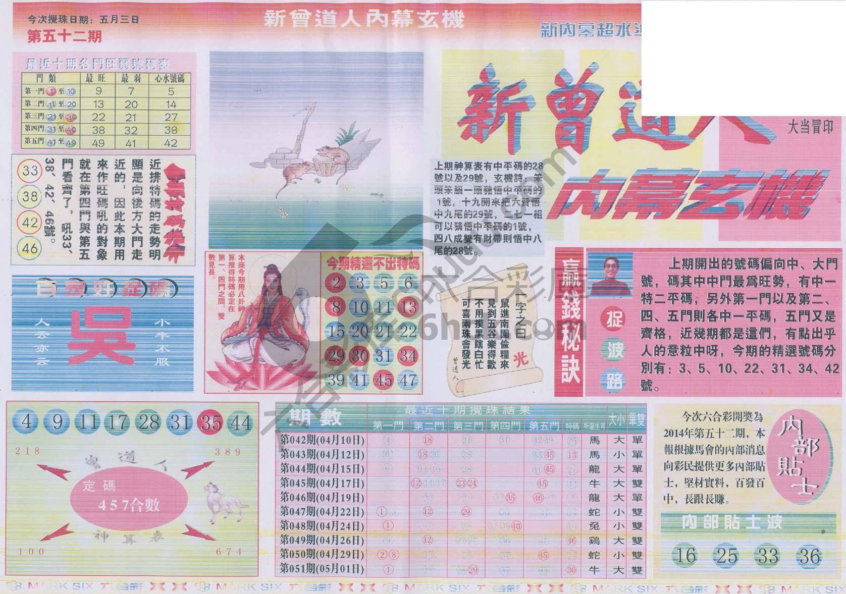 新曾道人内幕玄机