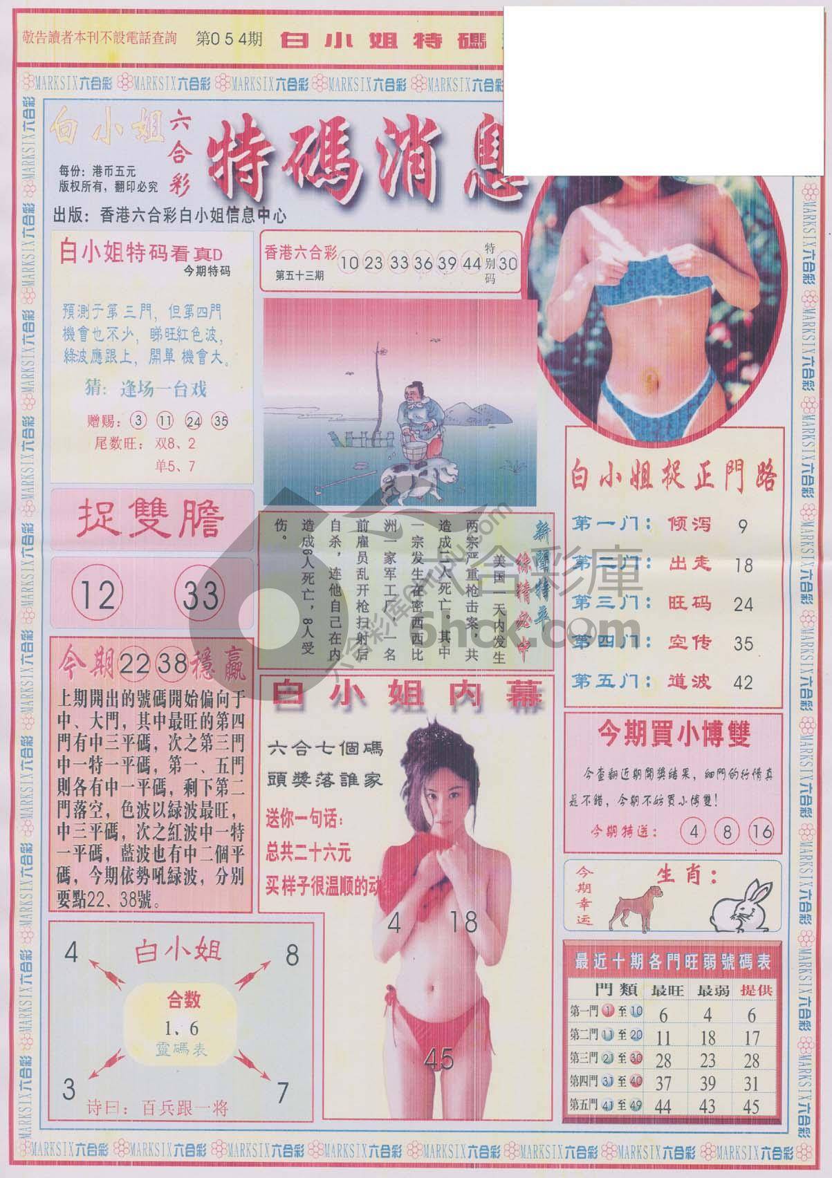 白小姐特码消息