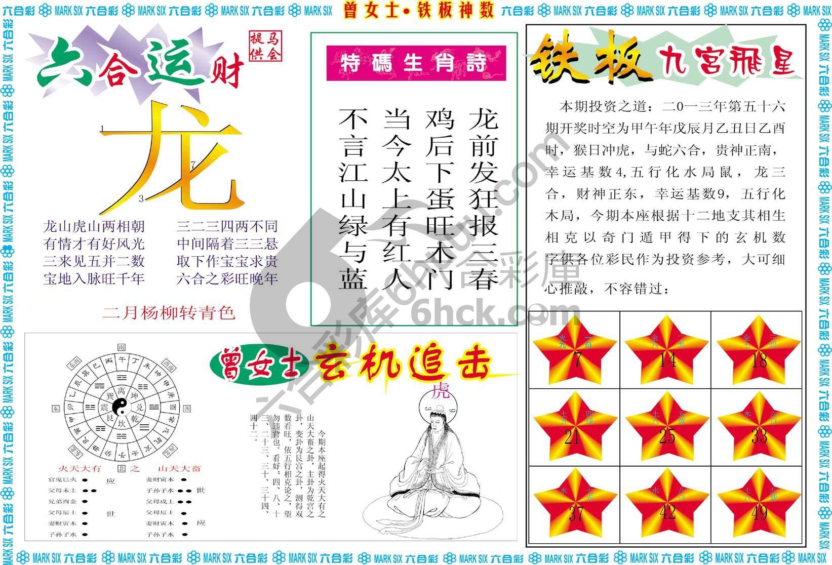 曾女士铁板神数