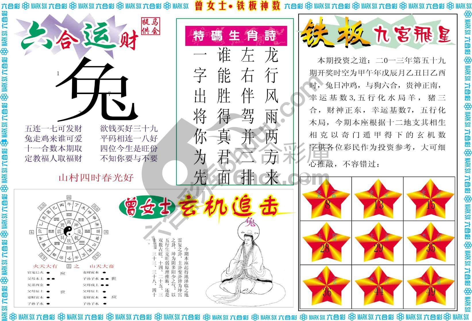 曾女士铁板神数