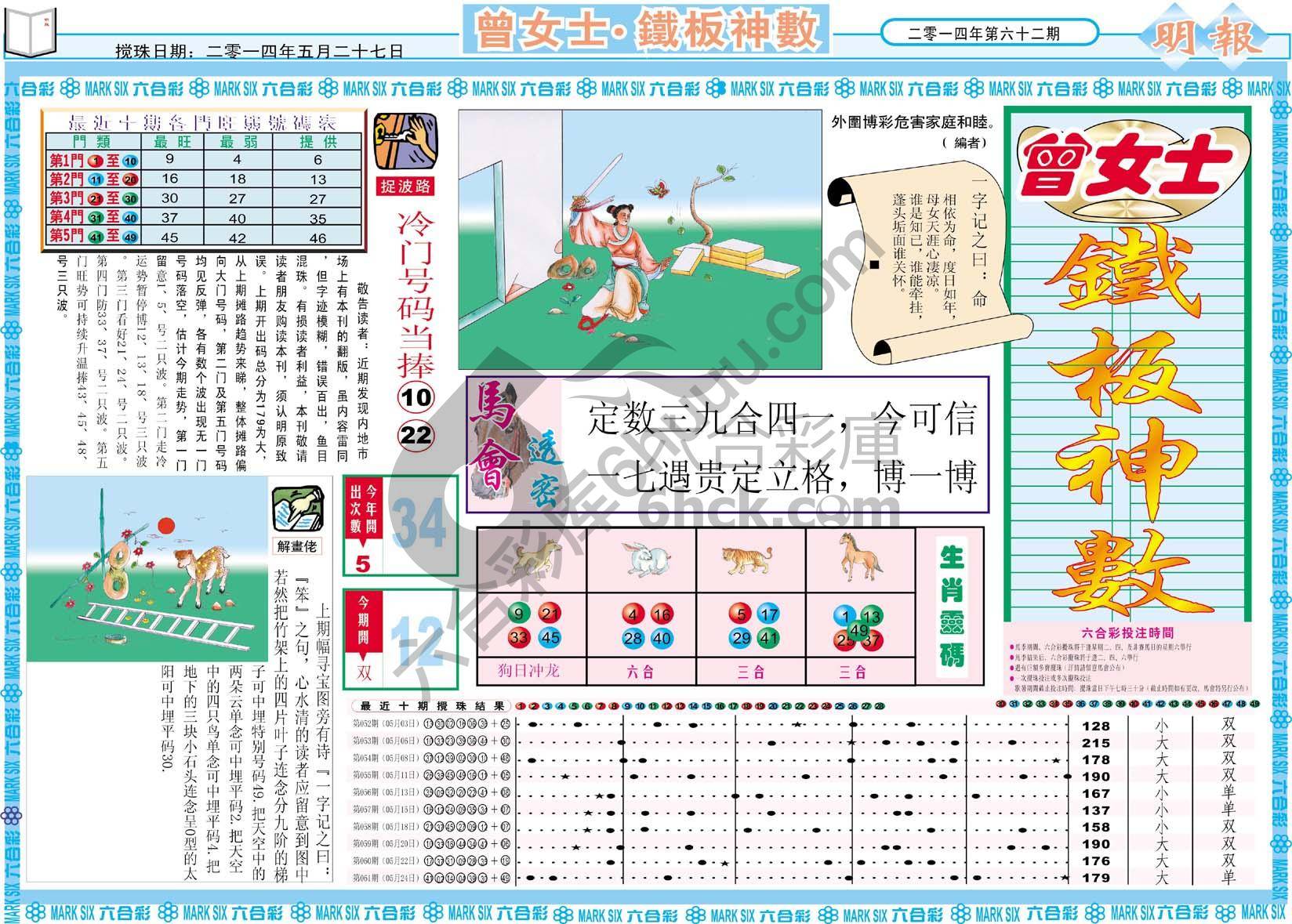 曾女士铁板神数