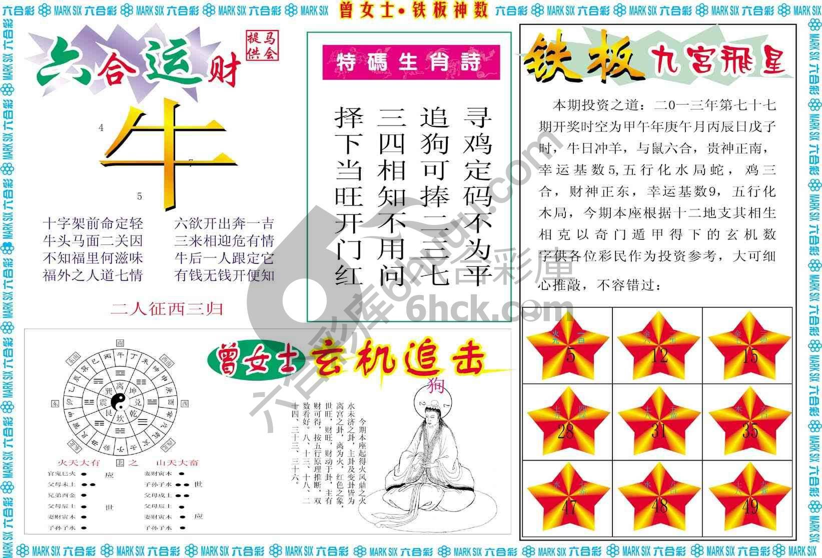 曾女士铁板神数