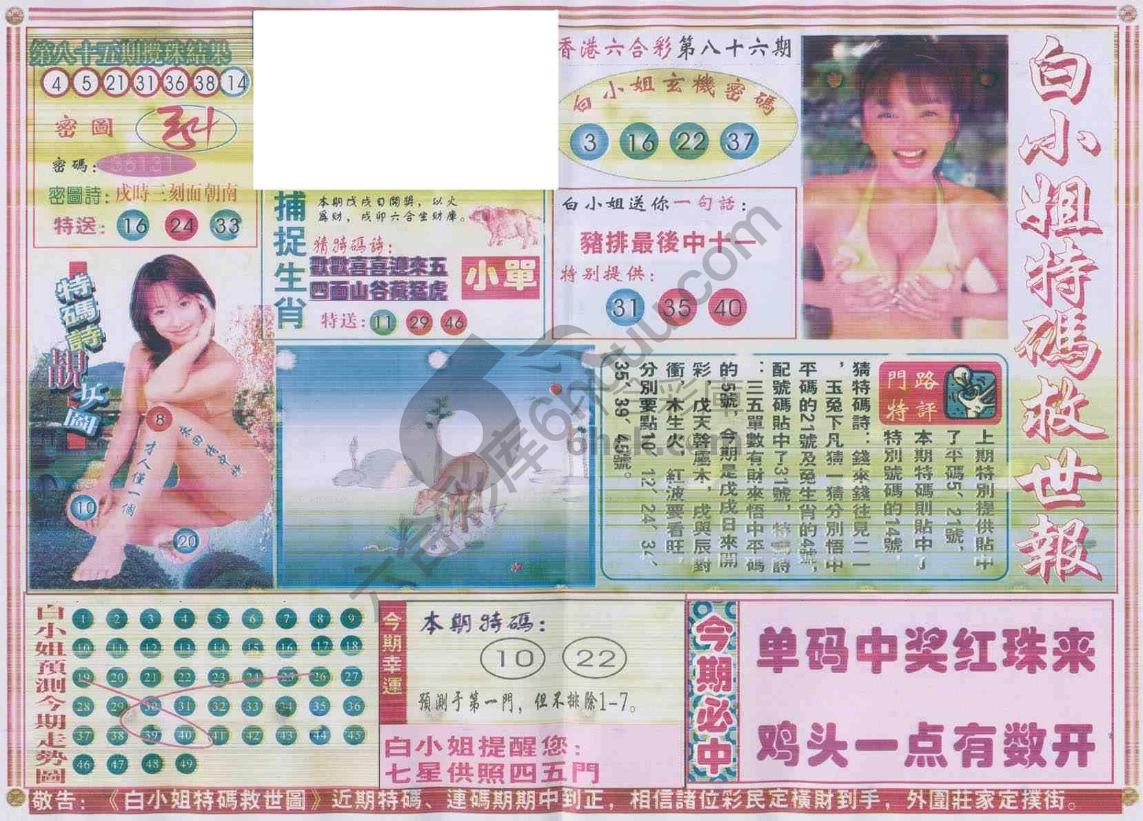 白小姐特码救世报