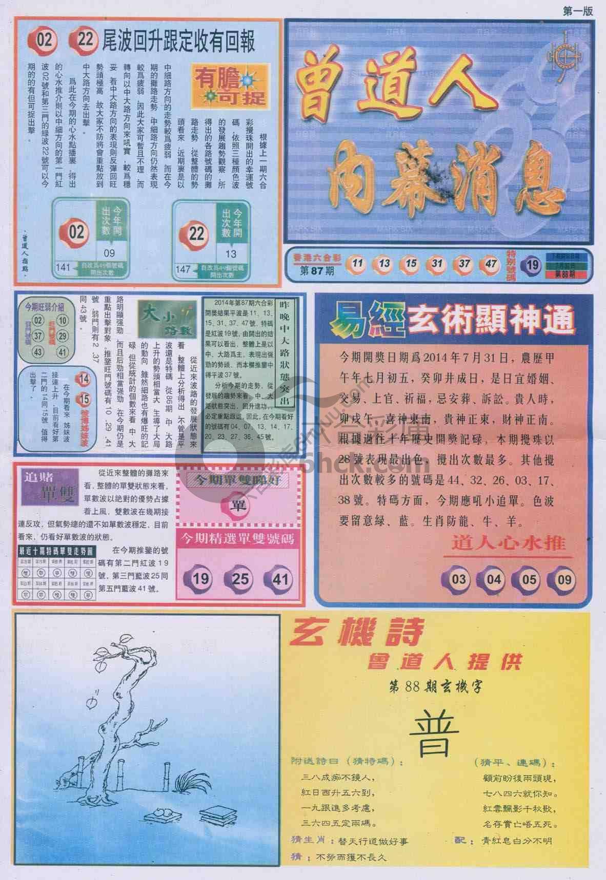 曾道人内幕消息