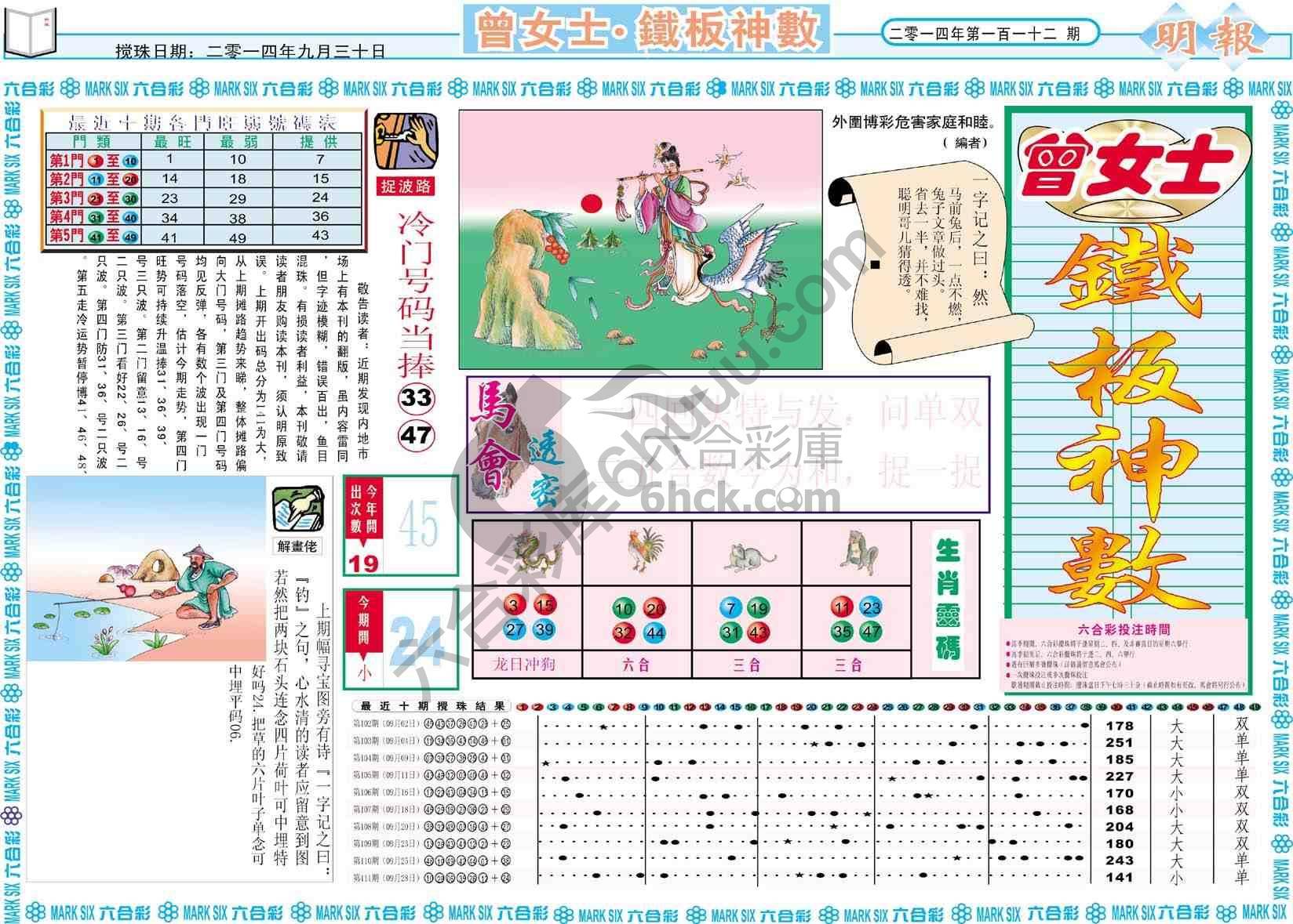 曾女士铁板神数