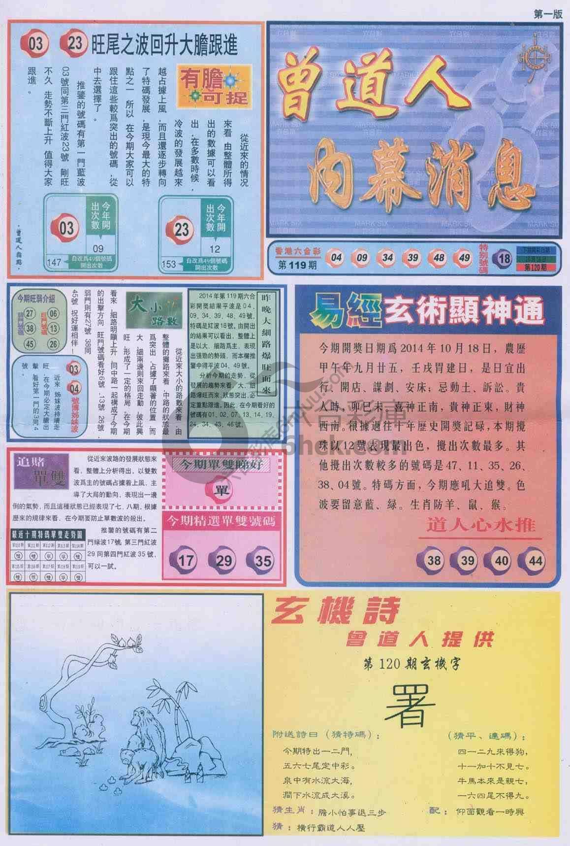 曾道人内幕消息