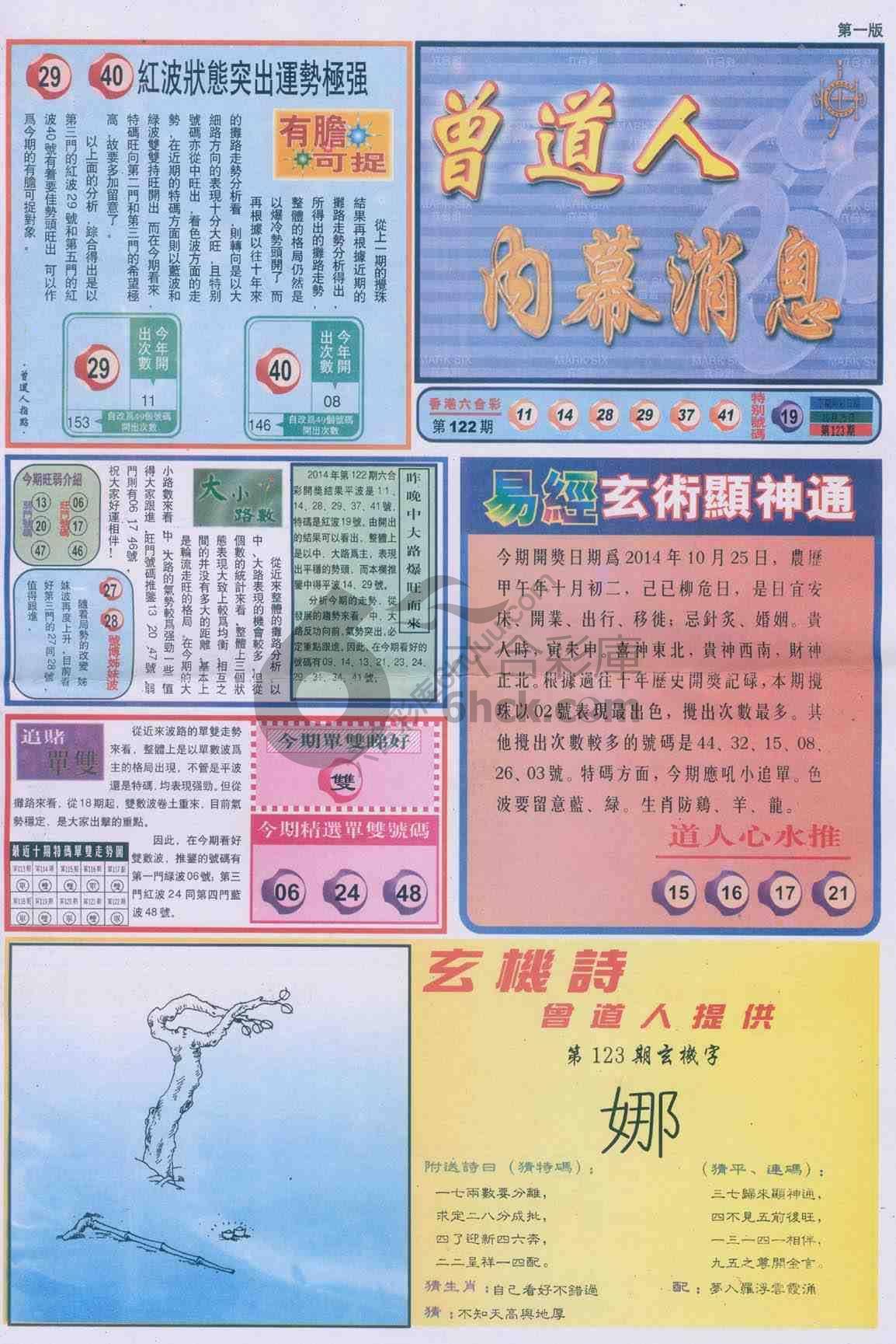 曾道人内幕消息