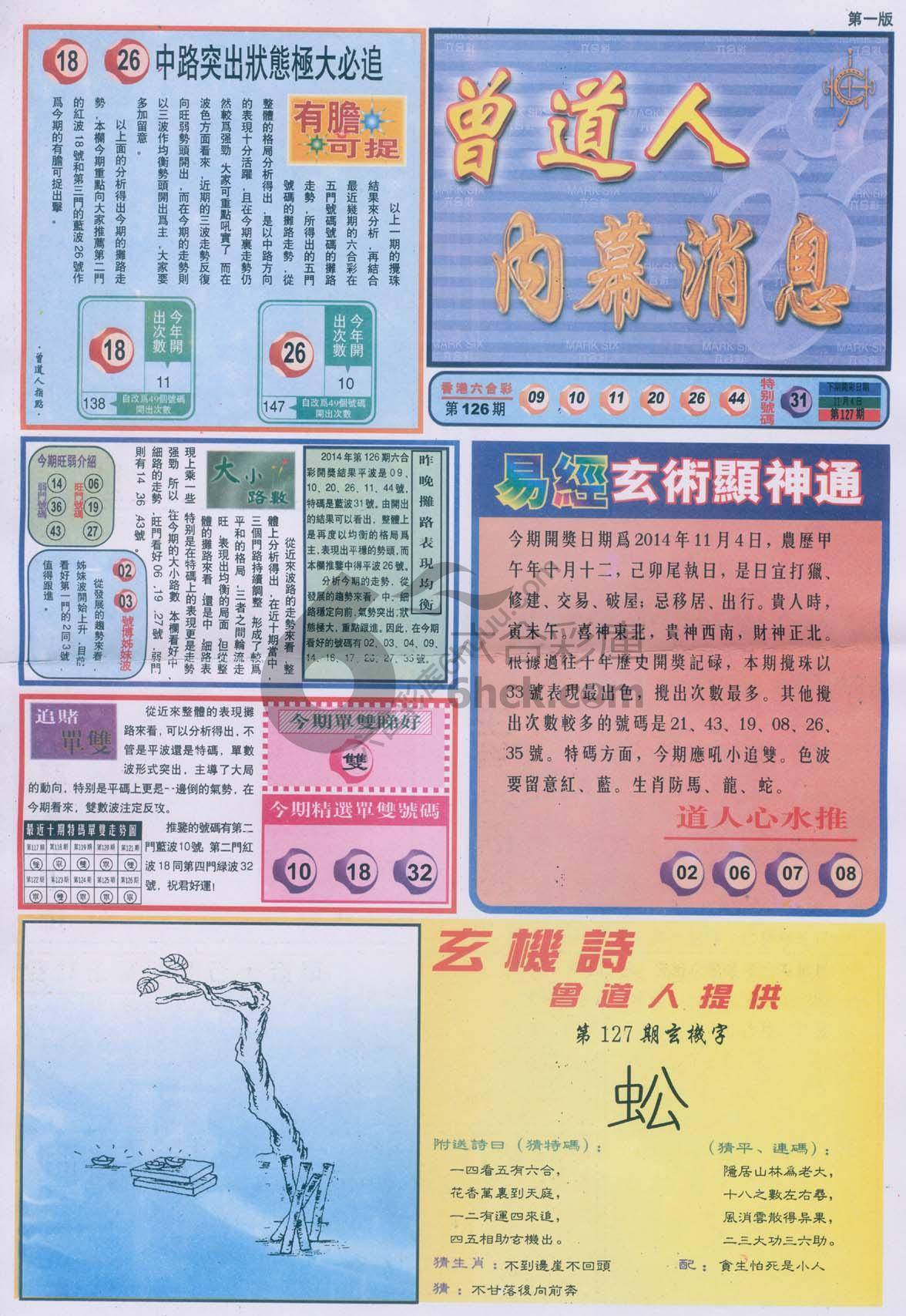 曾道人内幕消息