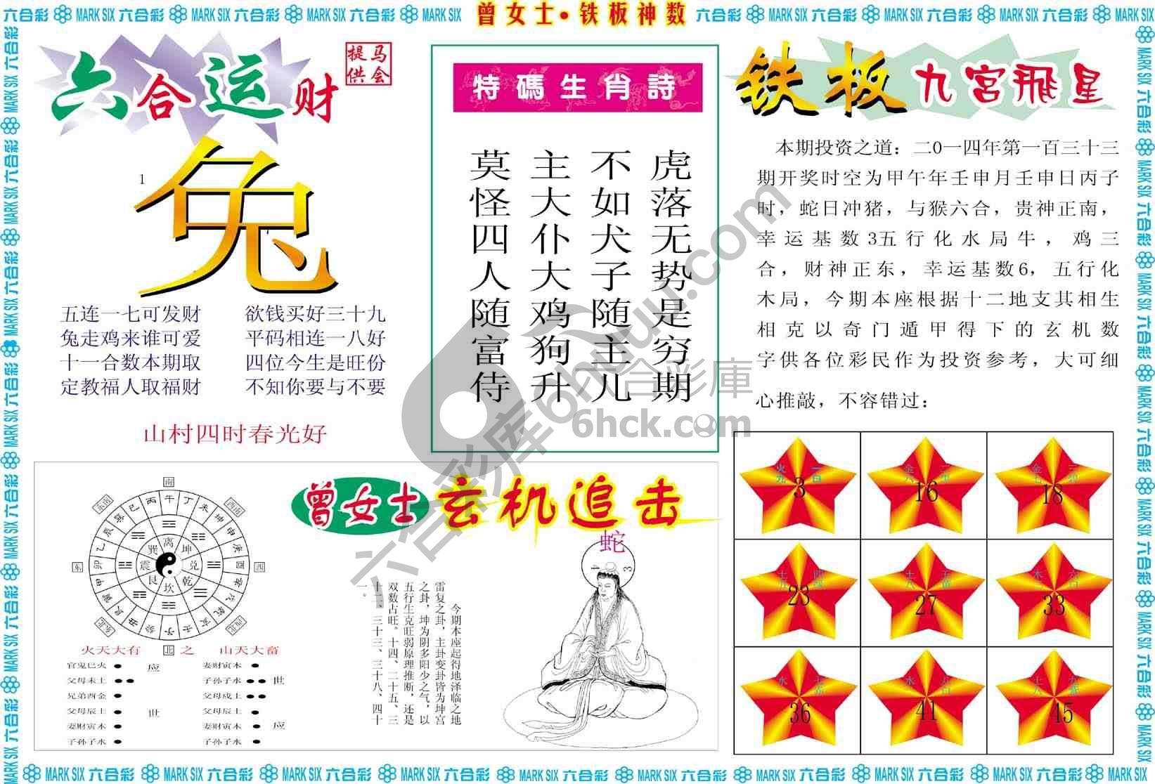 曾女士铁板神数