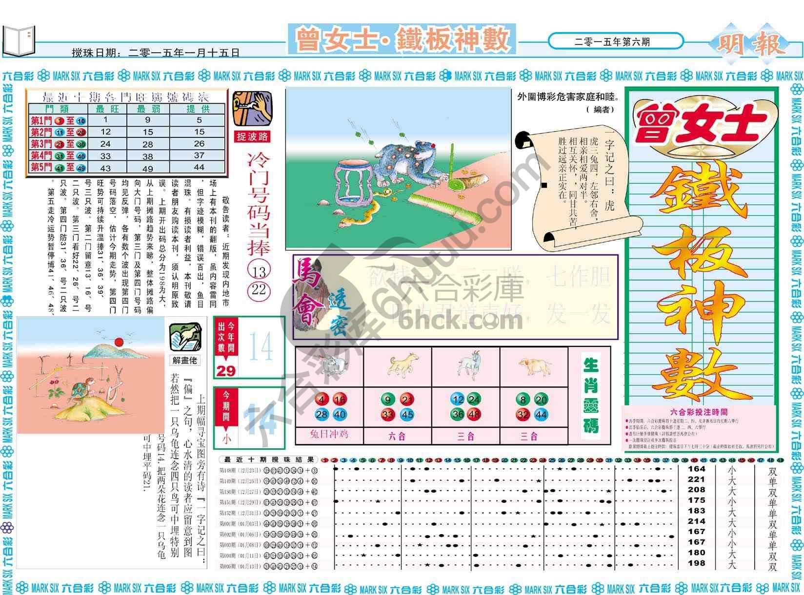 曾女士铁板神数