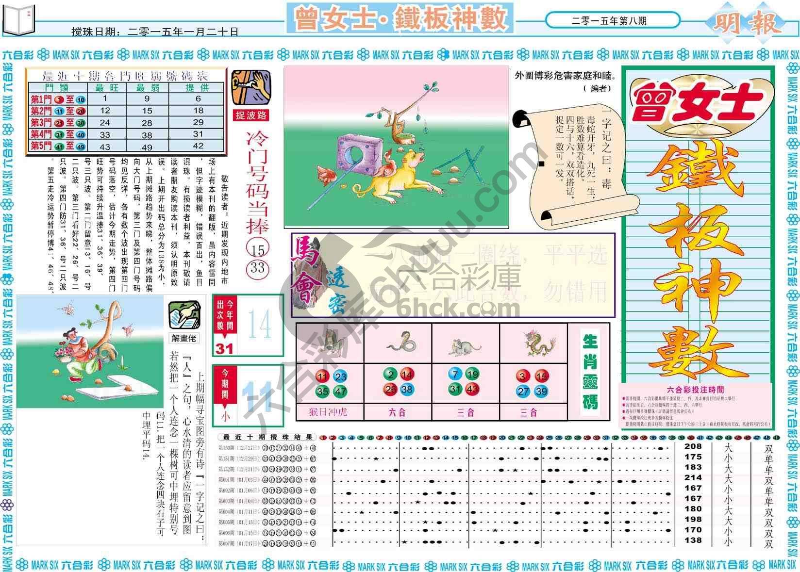 曾女士铁板神数