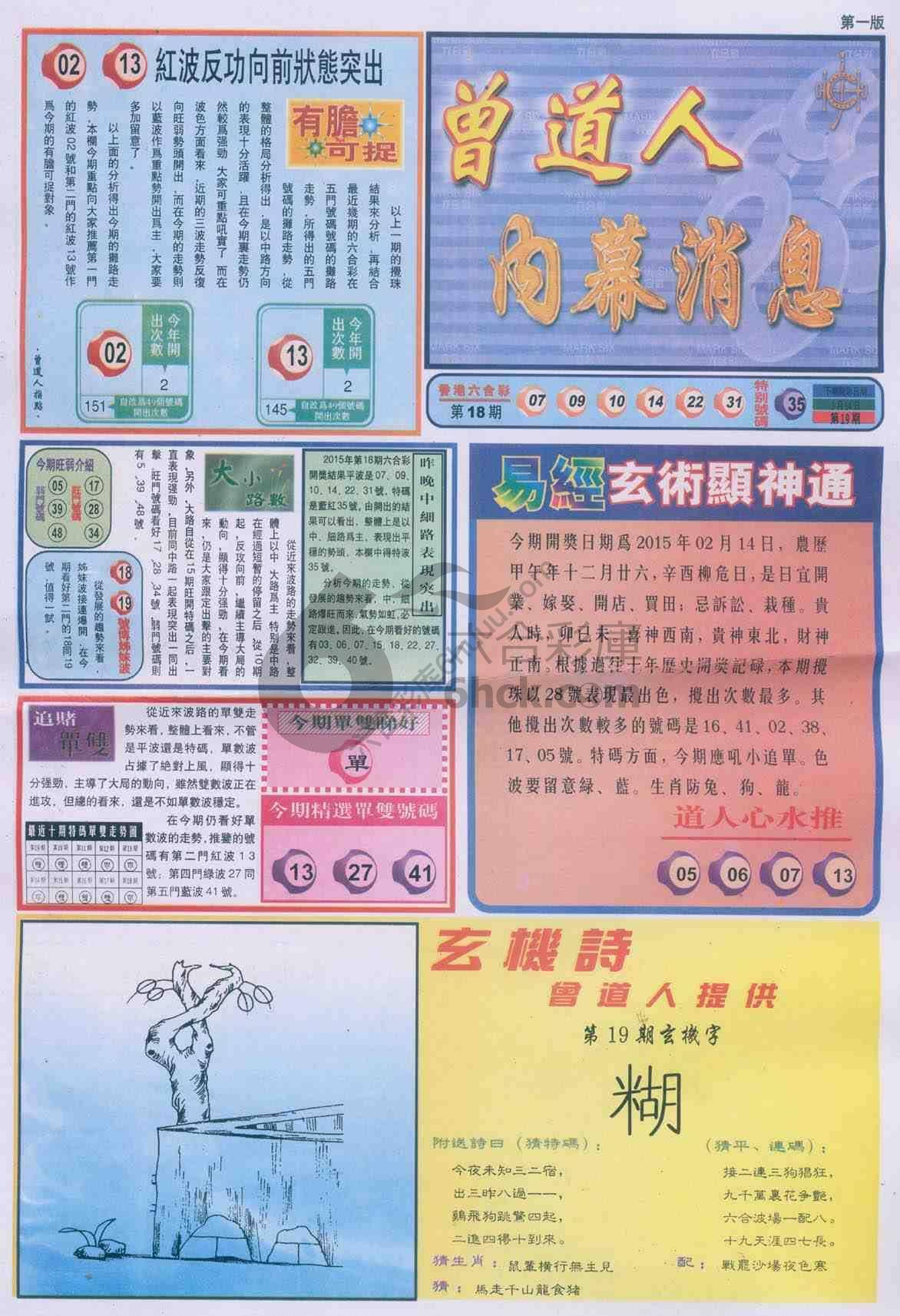 曾道人内幕消息