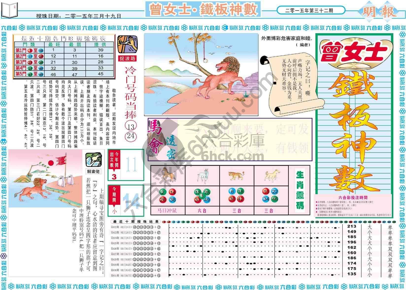 曾女士铁板神数