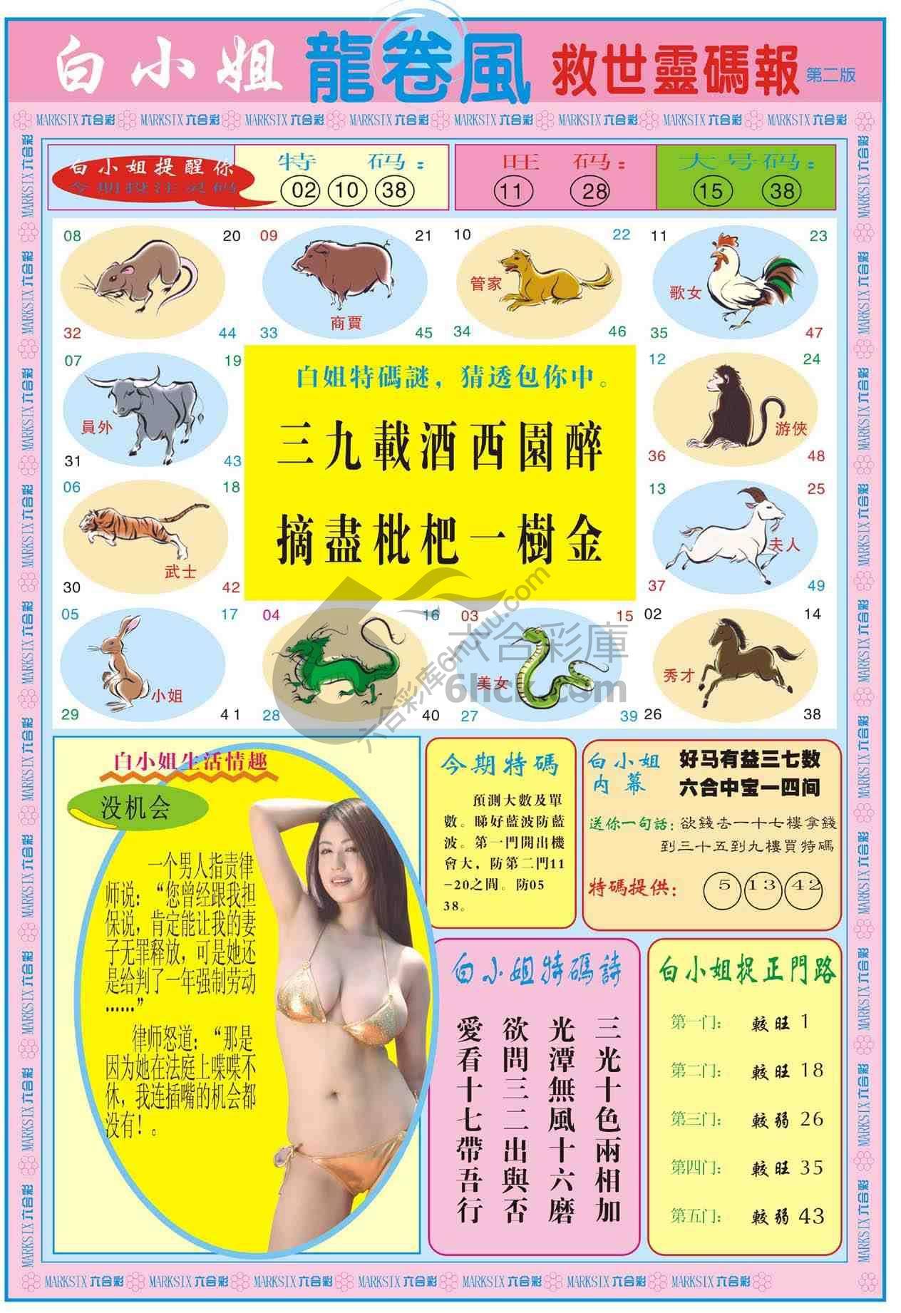 白小姐救世灵码报