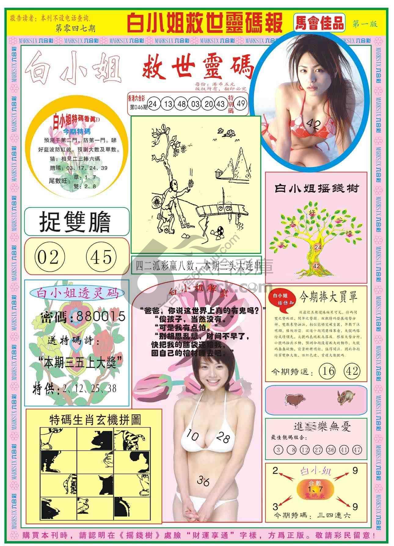 白小姐救世灵码报