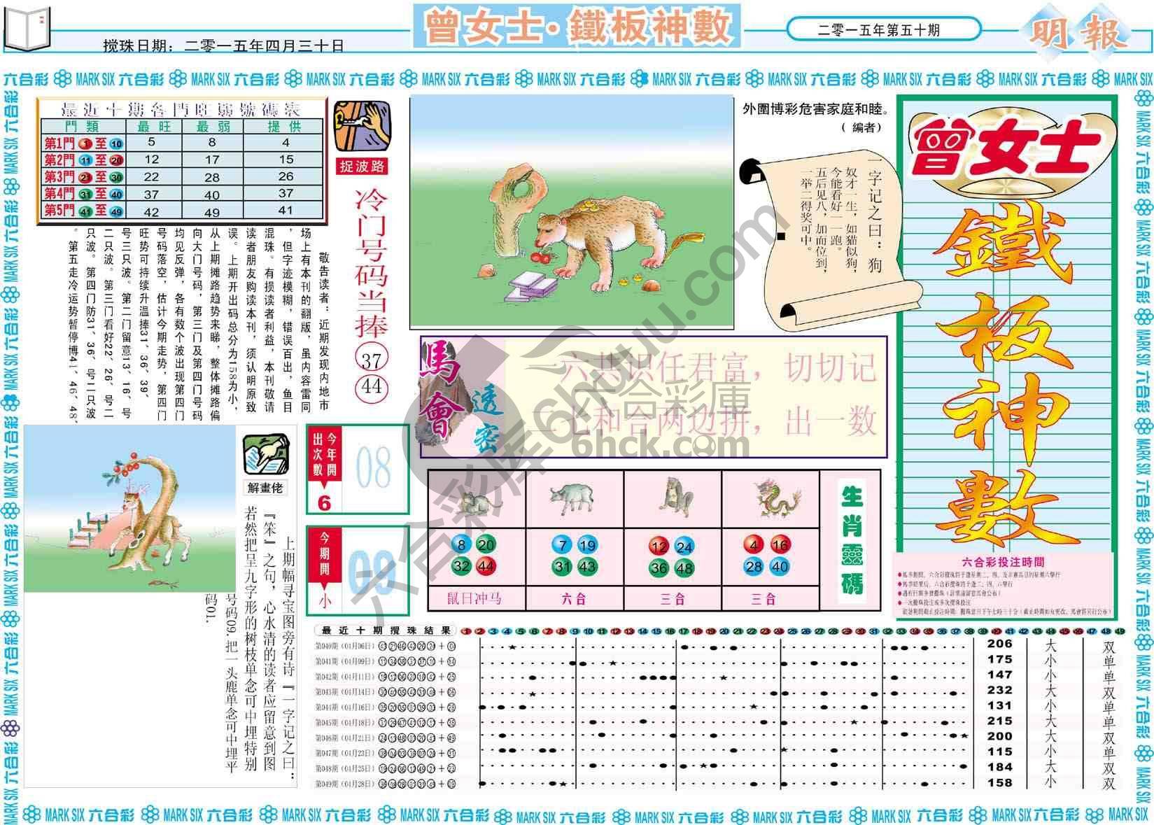 曾女士铁板神数