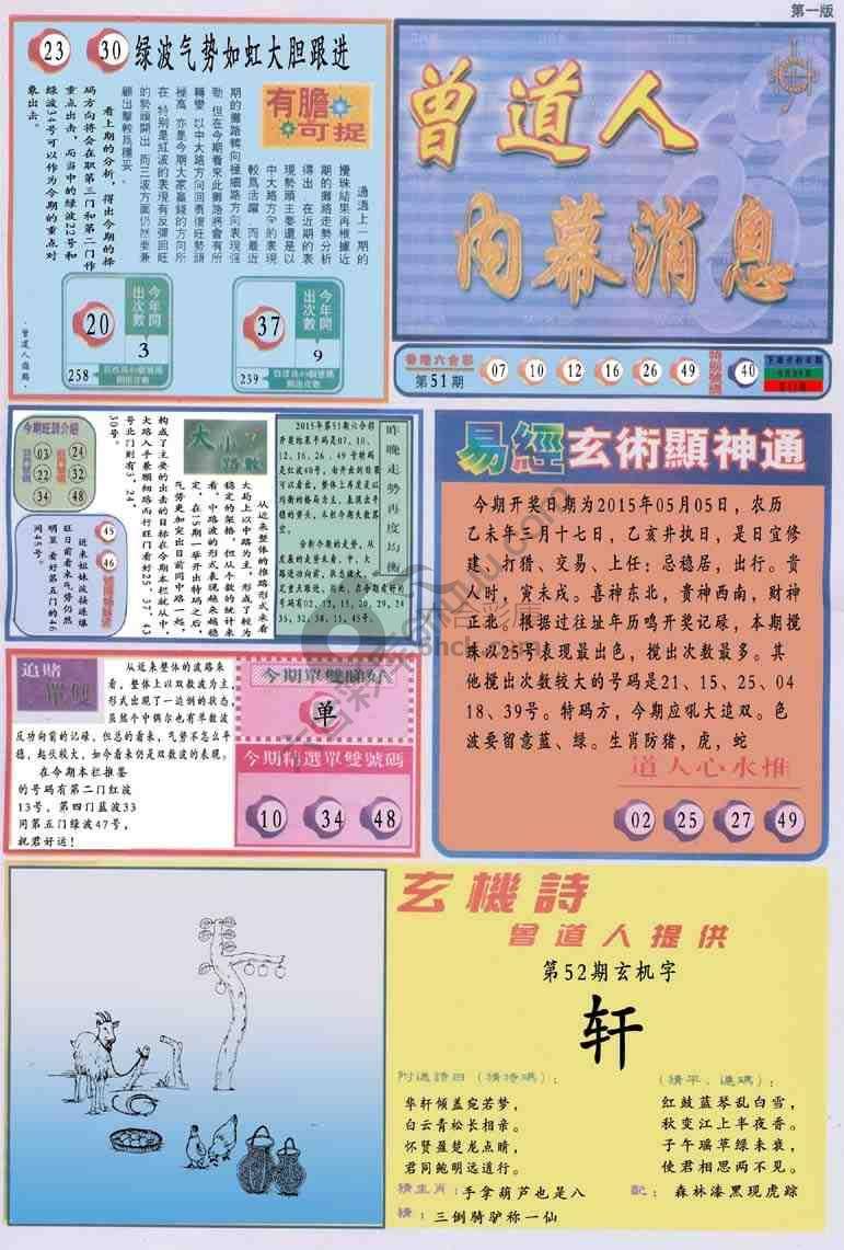 曾道人内幕消息