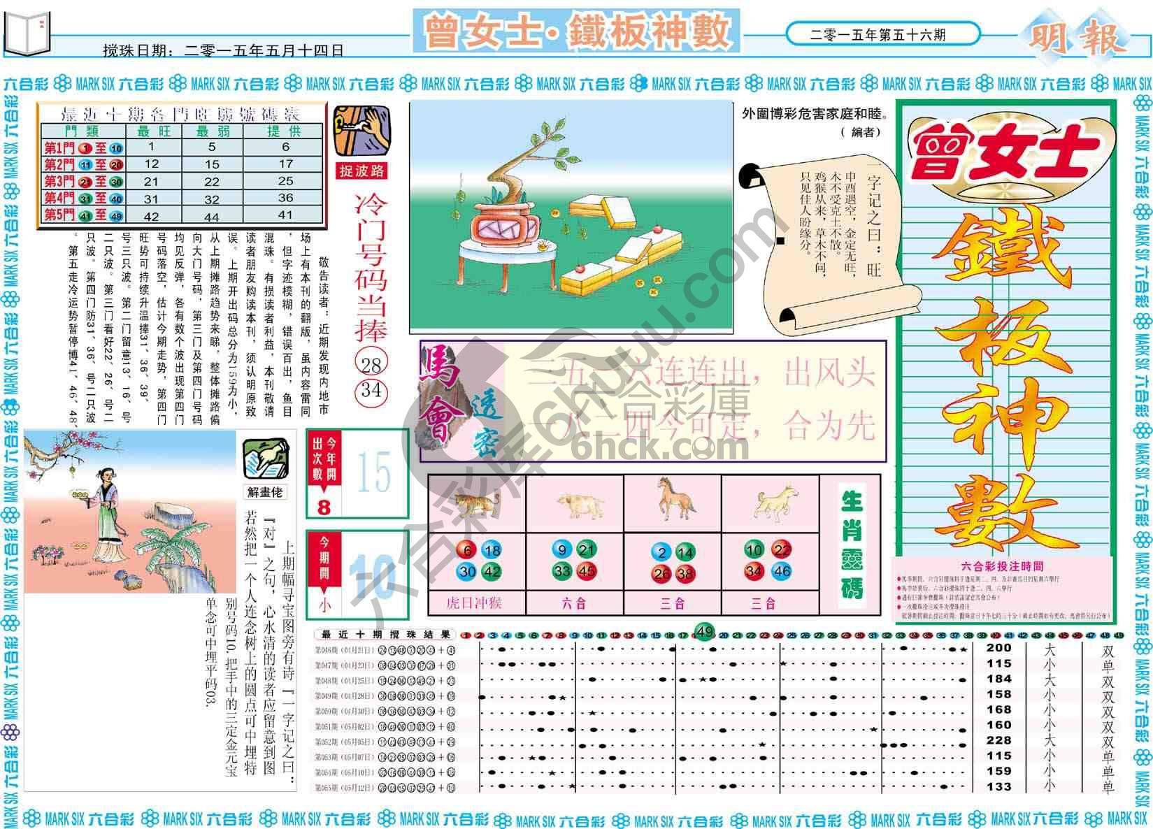 曾女士铁板神数