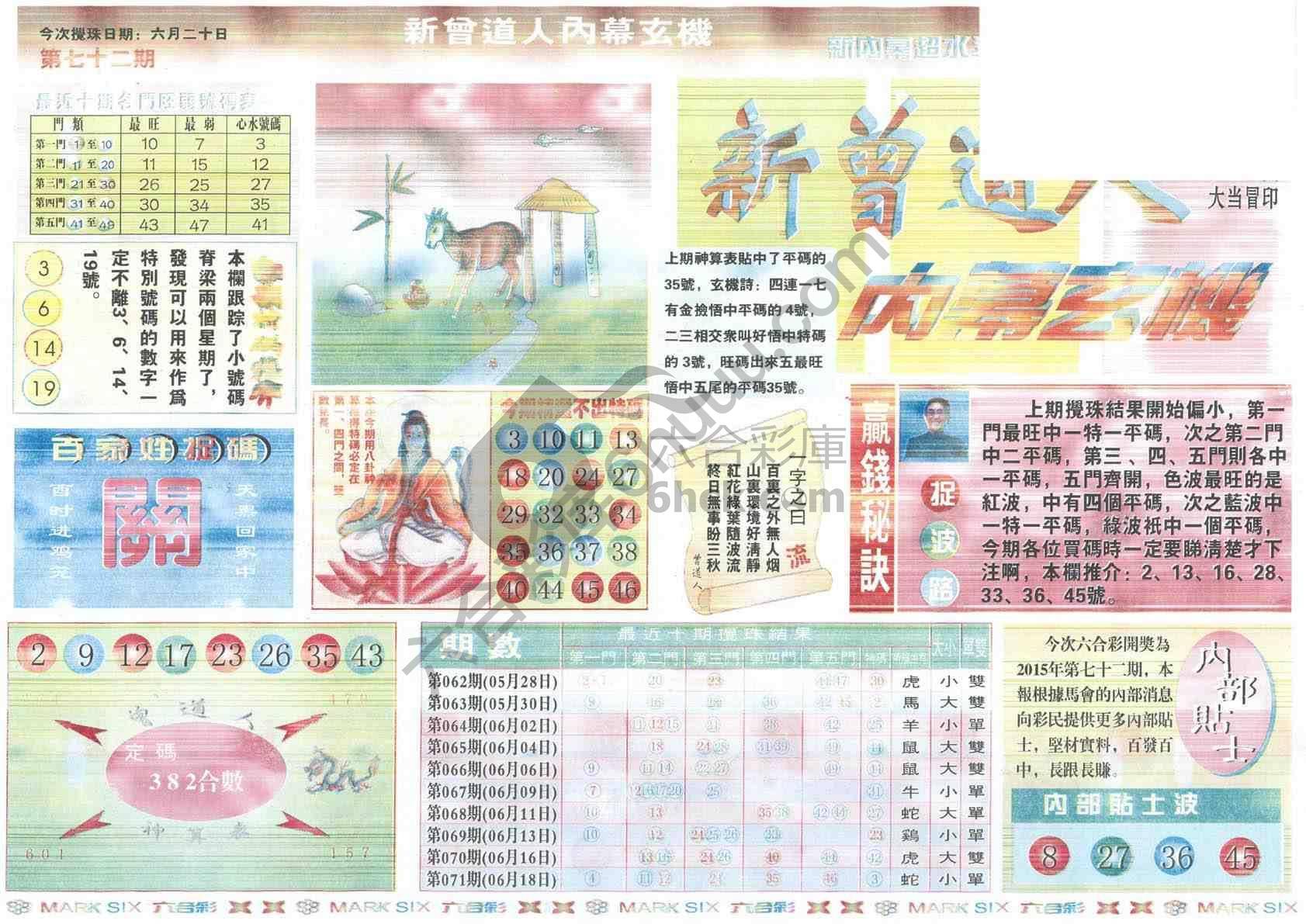 新曾道人内幕玄机