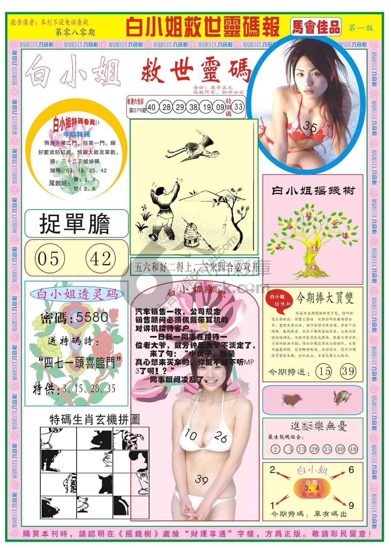 白小姐救世灵码报