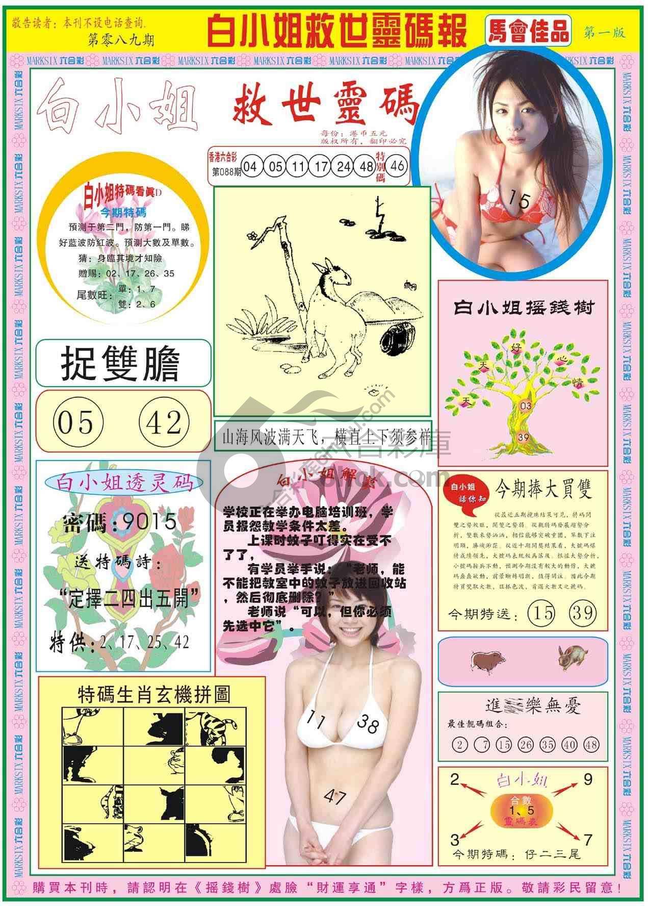 白小姐救世灵码报