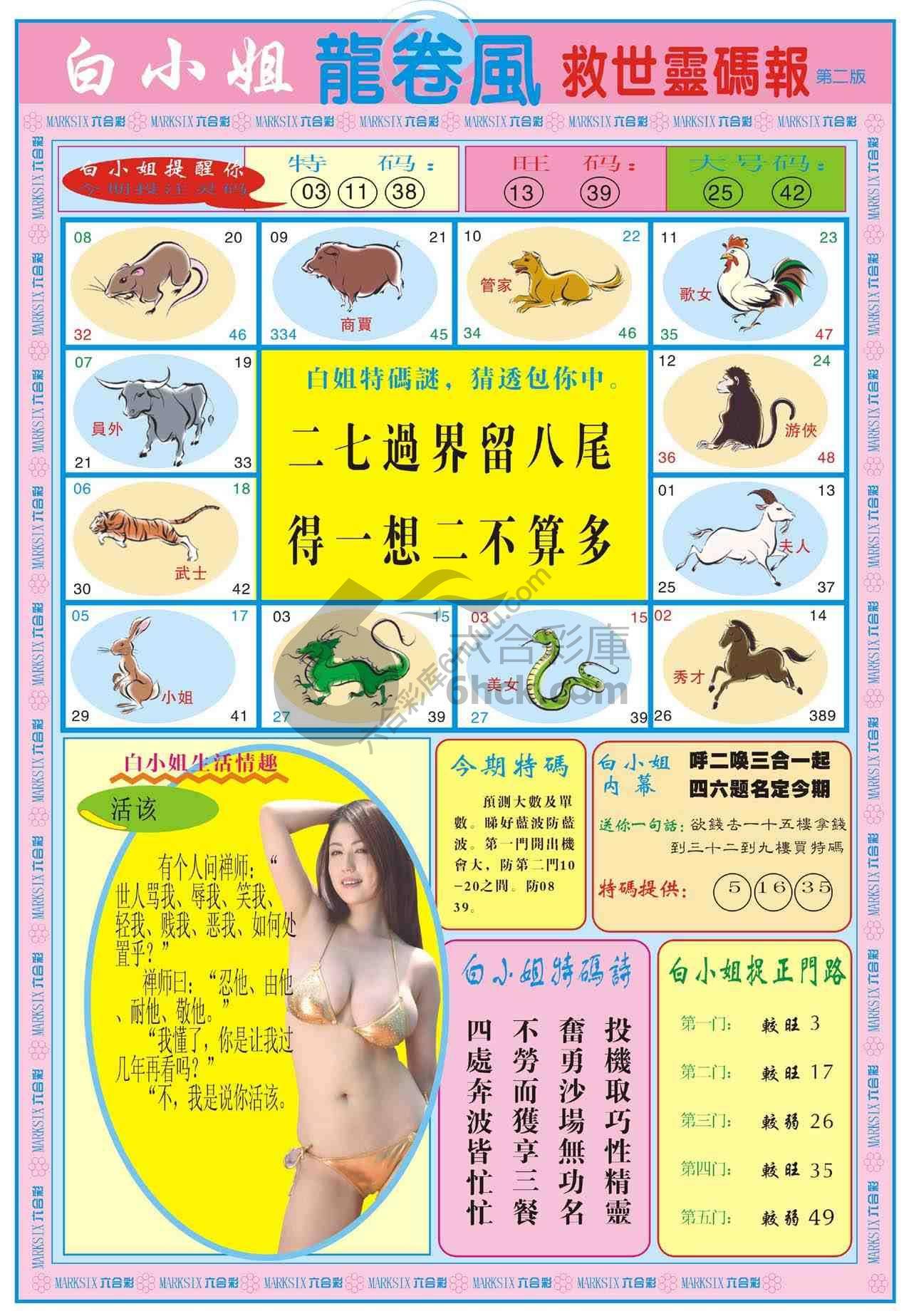 白小姐救世灵码报