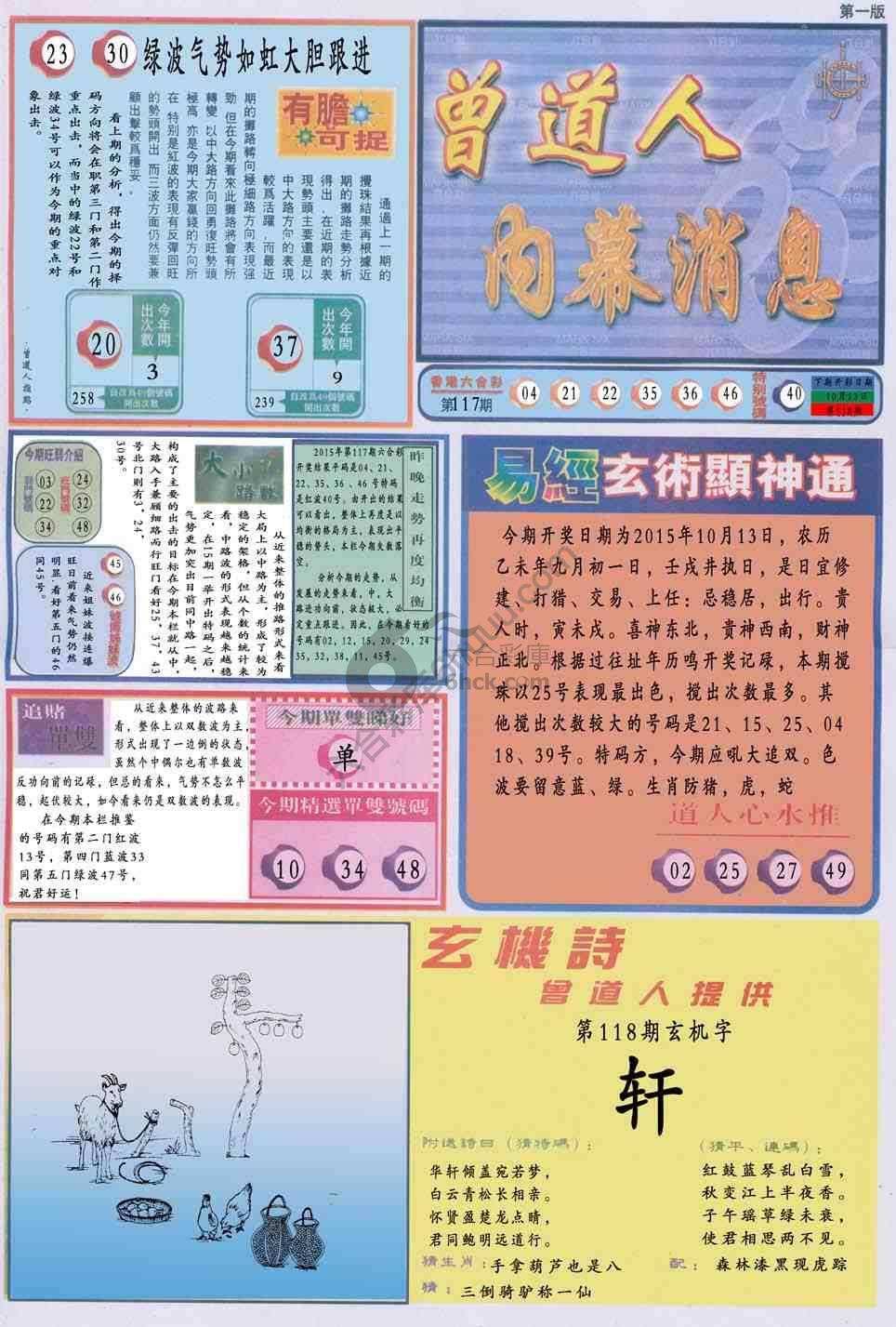 曾道人内幕消息