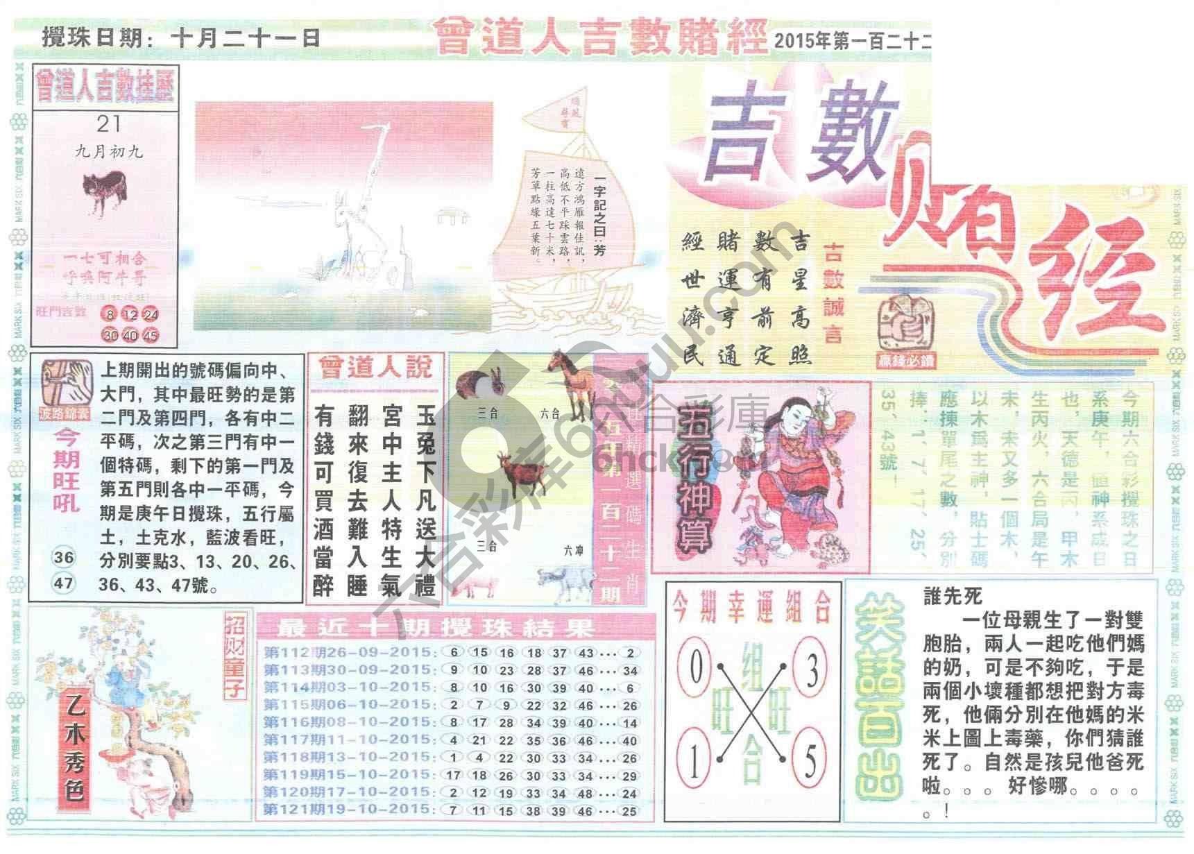 曾道人吉数赌经