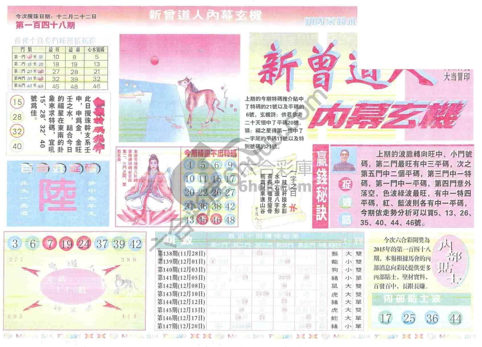 新曾道人内幕玄机