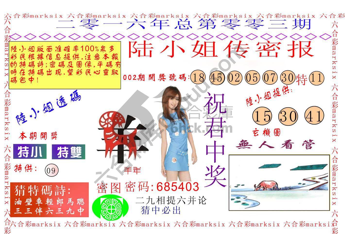 陆小姐传密