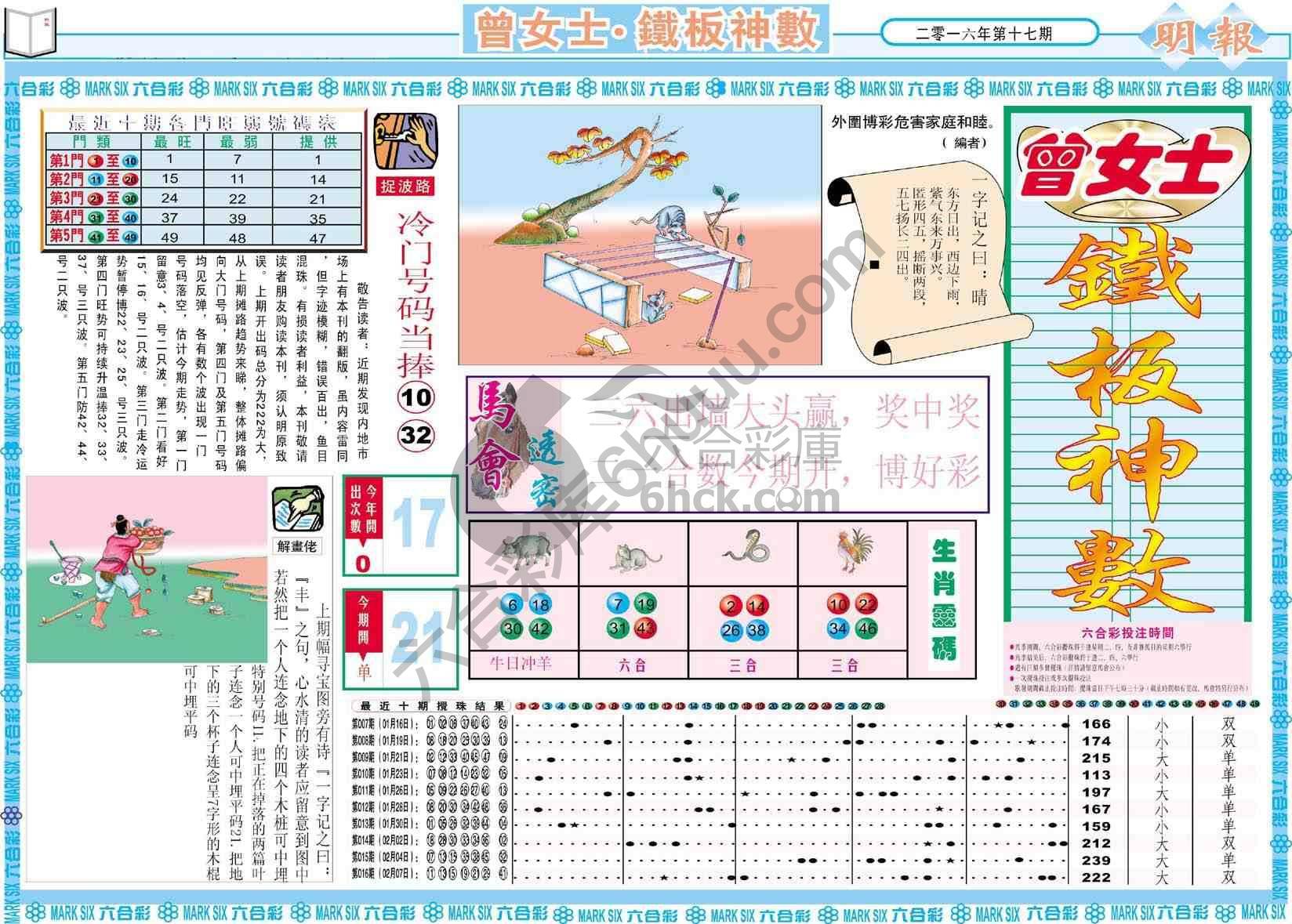 曾女士铁板神数