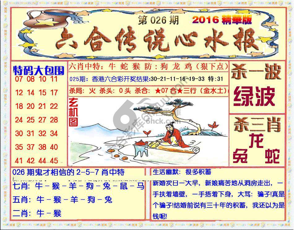 六合传说心水报