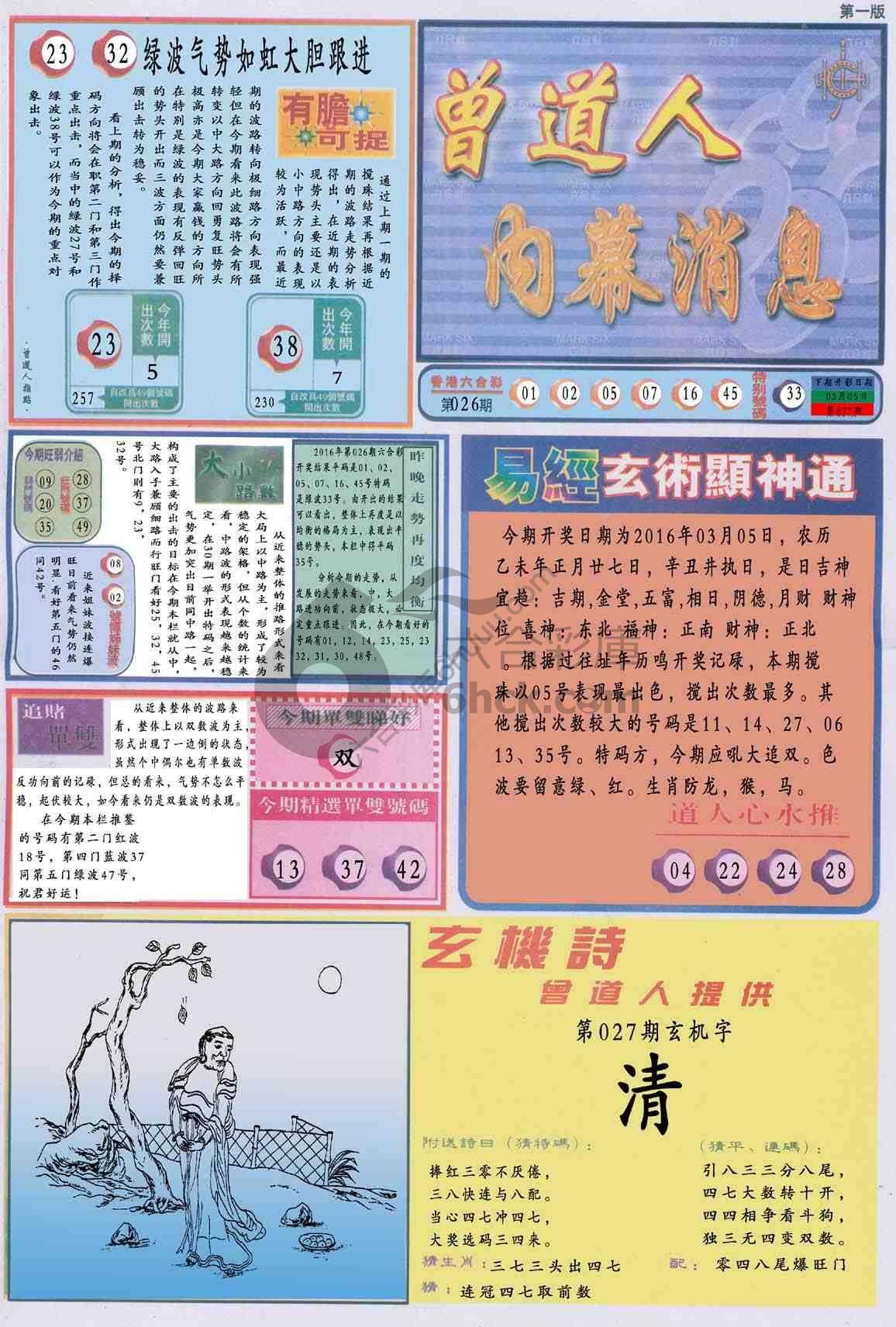 曾道人内幕消息