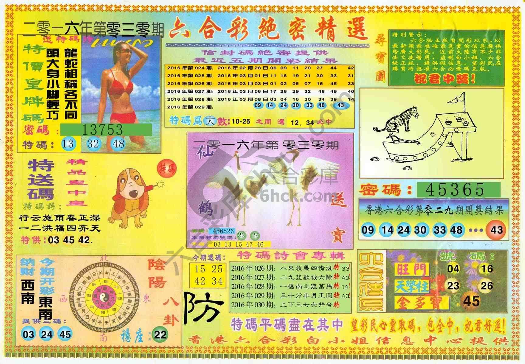 六合彩绝密精选