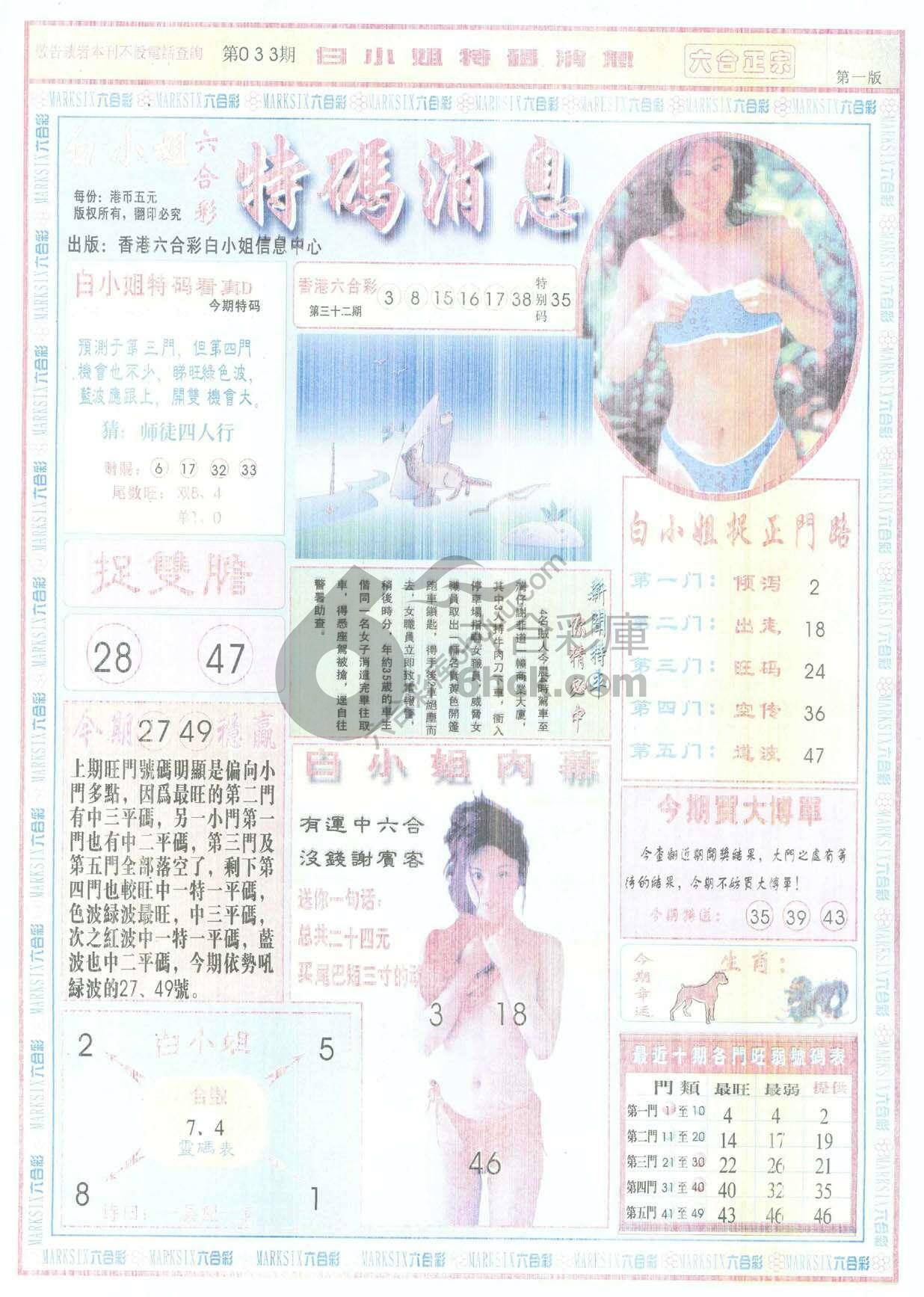 白小姐特码消息