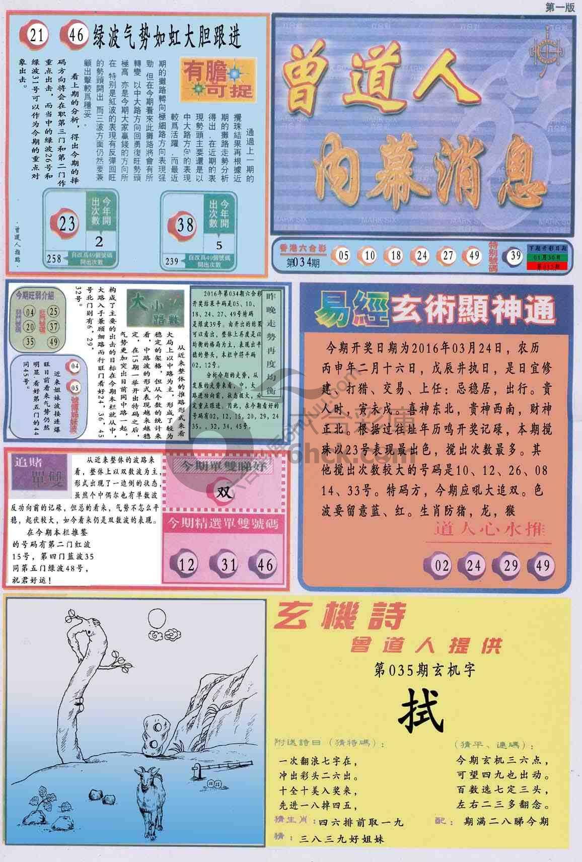 曾道人内幕消息