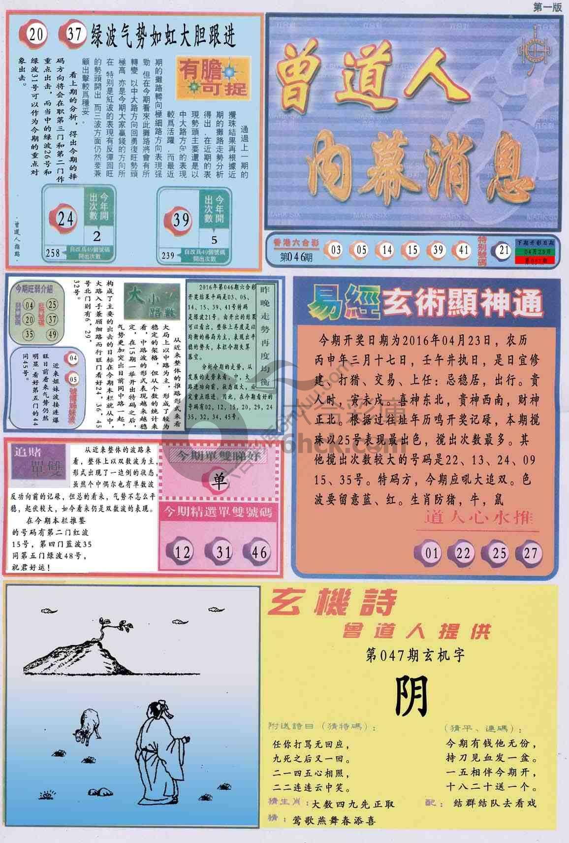 曾道人内幕消息