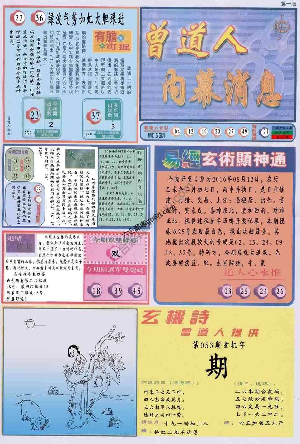 曾道人内幕消息