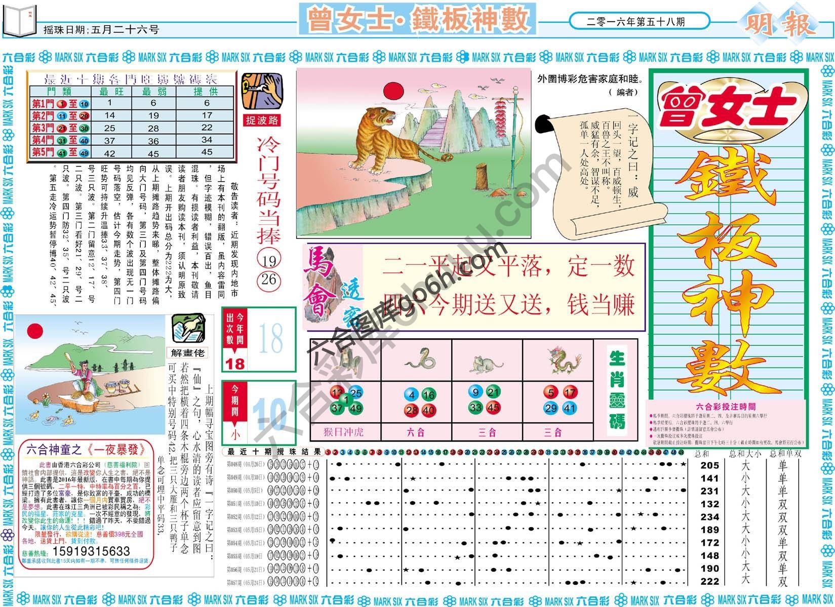 曾女士铁板神数