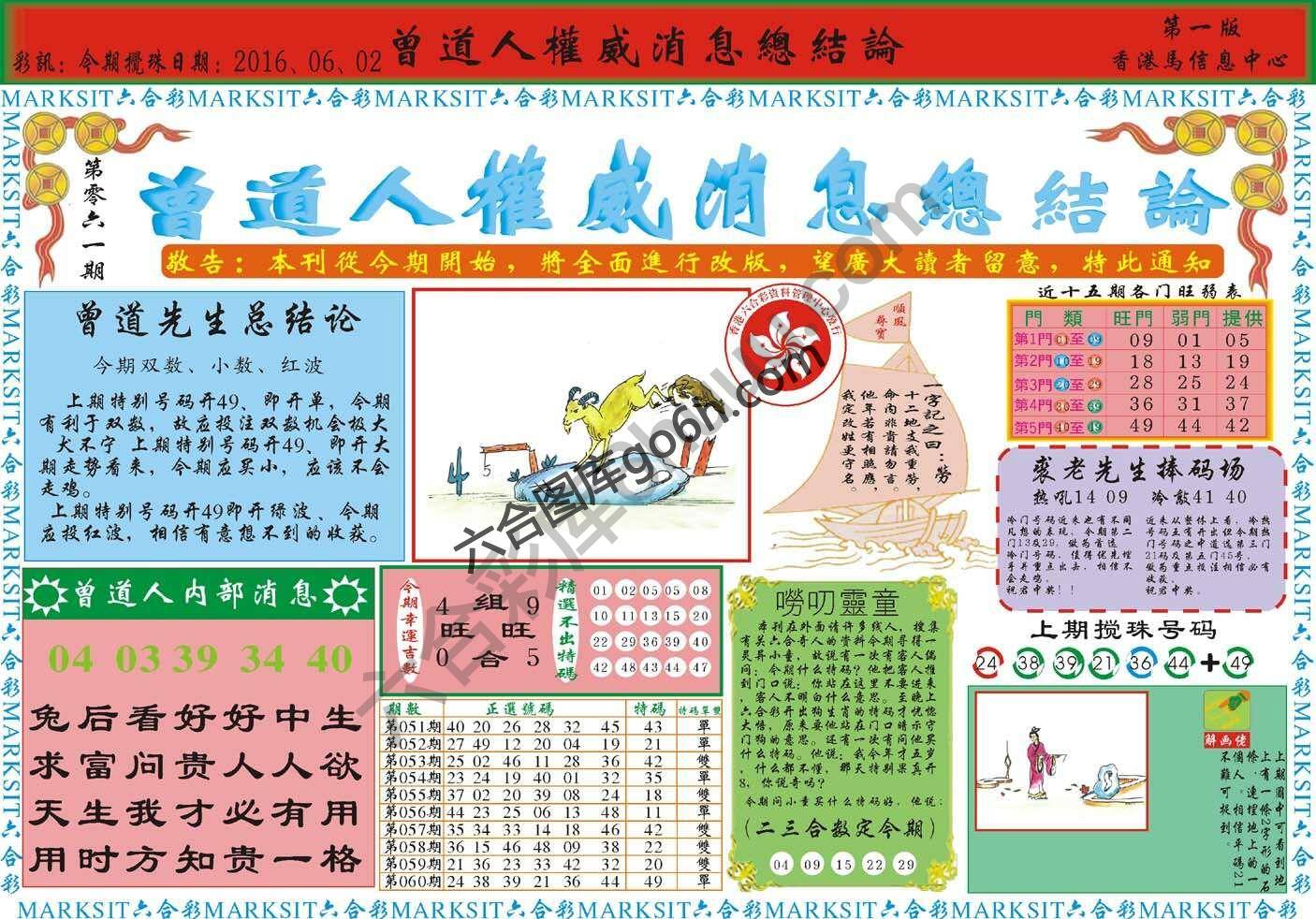 曾道人权威消息
